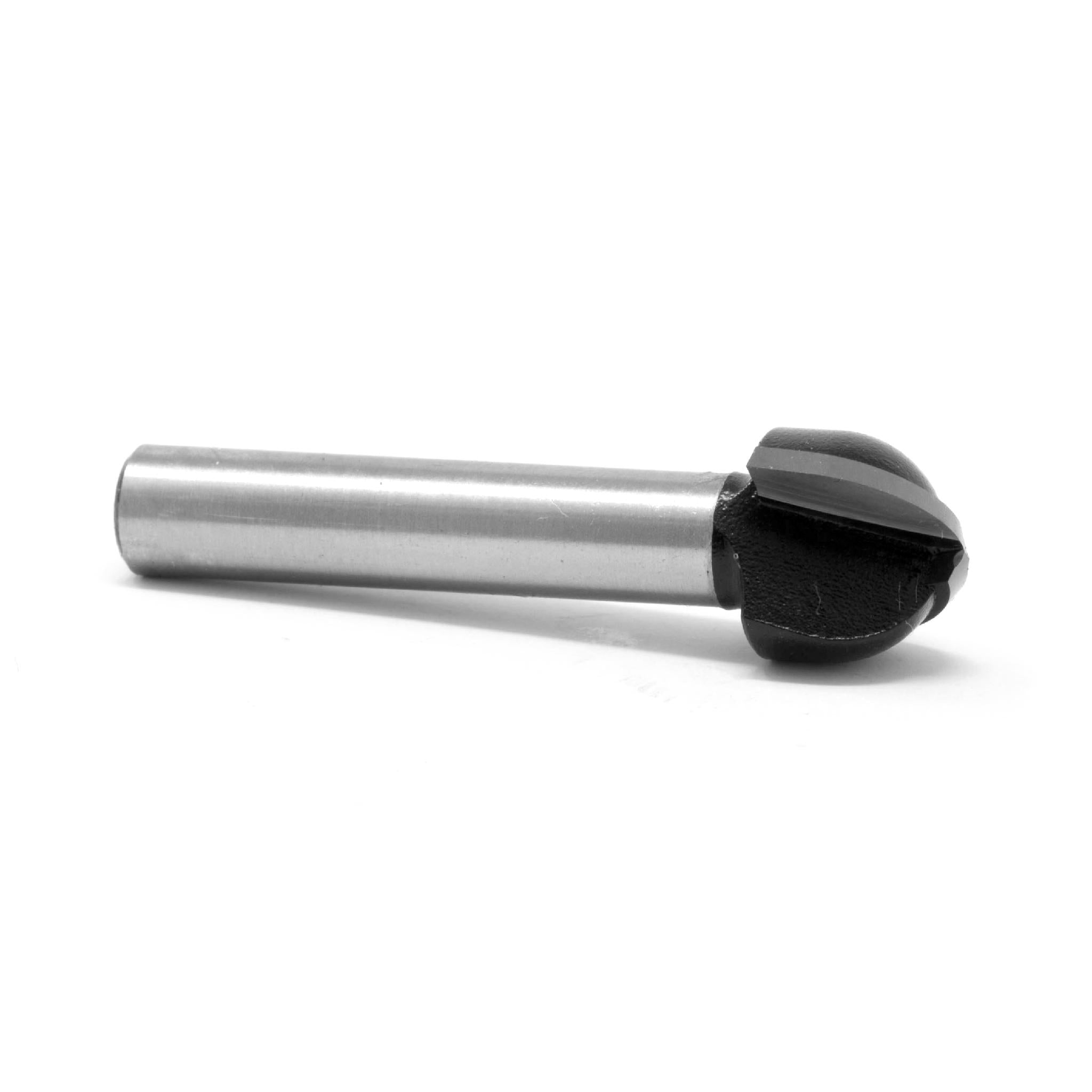 WEN RB202CB 1/2 Inch Core Box Carbide Tipped Router Bit with 1/4 Inch Shank - Perfect for Woodworking, Cabinetry, and Decorative Edge Profiling