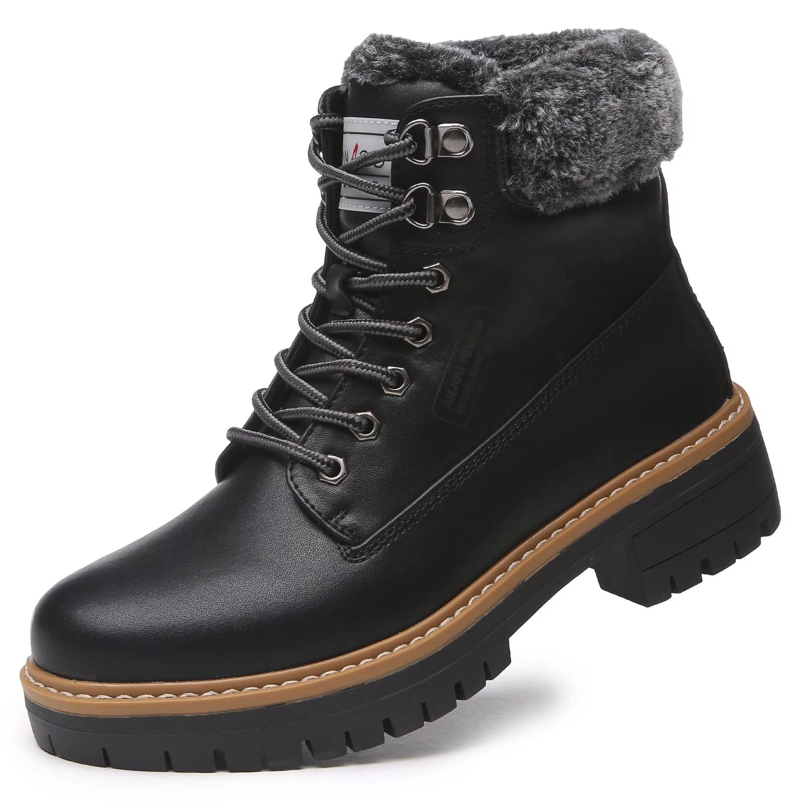 ANJOUFEMME Women's Waterproof Winter Hiking Boots - Lightweight Warm Snow Boots for Outdoor Walking, Backpacking & Casual Wear | Perfect for Cold Weather Adventures, Snowy Trails and Daily Commute