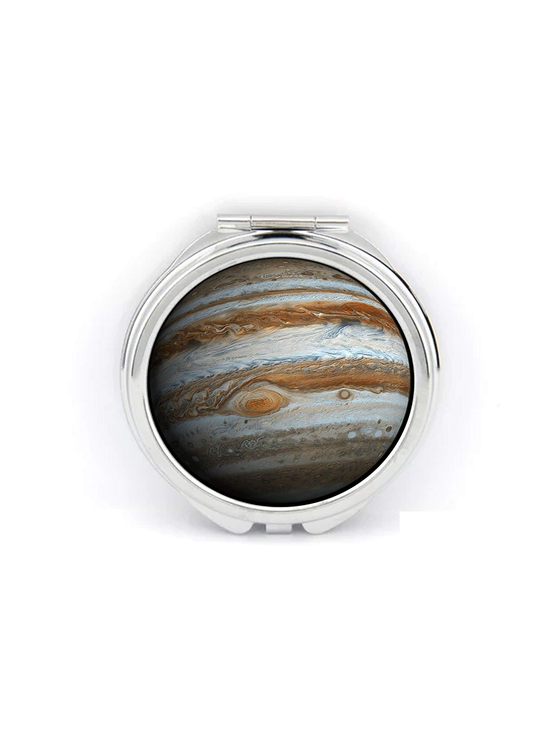 Jupiter Compact Mirror - Handmade Solar System Themed Gift for Women, Travel & Makeup | Perfect for Cosmetics, Purse & Space Lovers