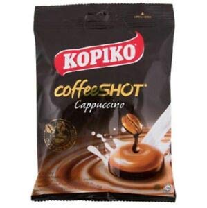 KOPIKO Cappuccino Real Coffee SHOT Hard Sweet Candy - 36 Tablets (108g) by PS - Perfect for Office Snacks, Travel & Coffee Lovers