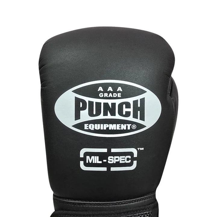 Trophy Getters® MIL SPEC™ Boxing Gloves - Premium Matt Black Training Gloves for Boxing, MMA & Fitness Workouts - Perfect for Sparring, Bag Work & Competition