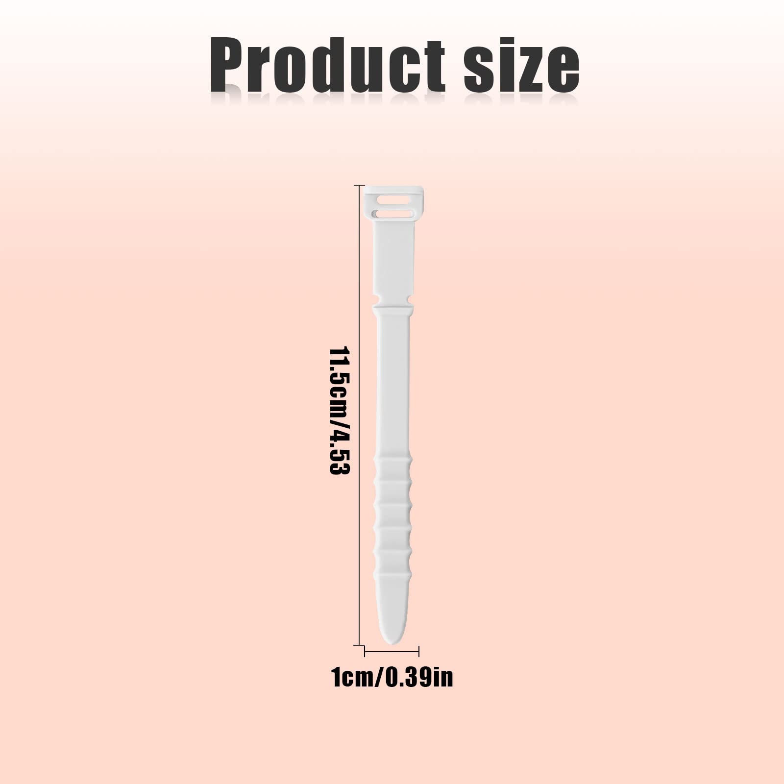 SAVITA 20pcs Reusable Silicone Cable Ties - 4.5inch Elastic Wire Organizer Straps for Charging Cables, USB Wires, Earphones, Pens & Keychains (White) | Perfect for Home Office, Travel & Electronics Organization