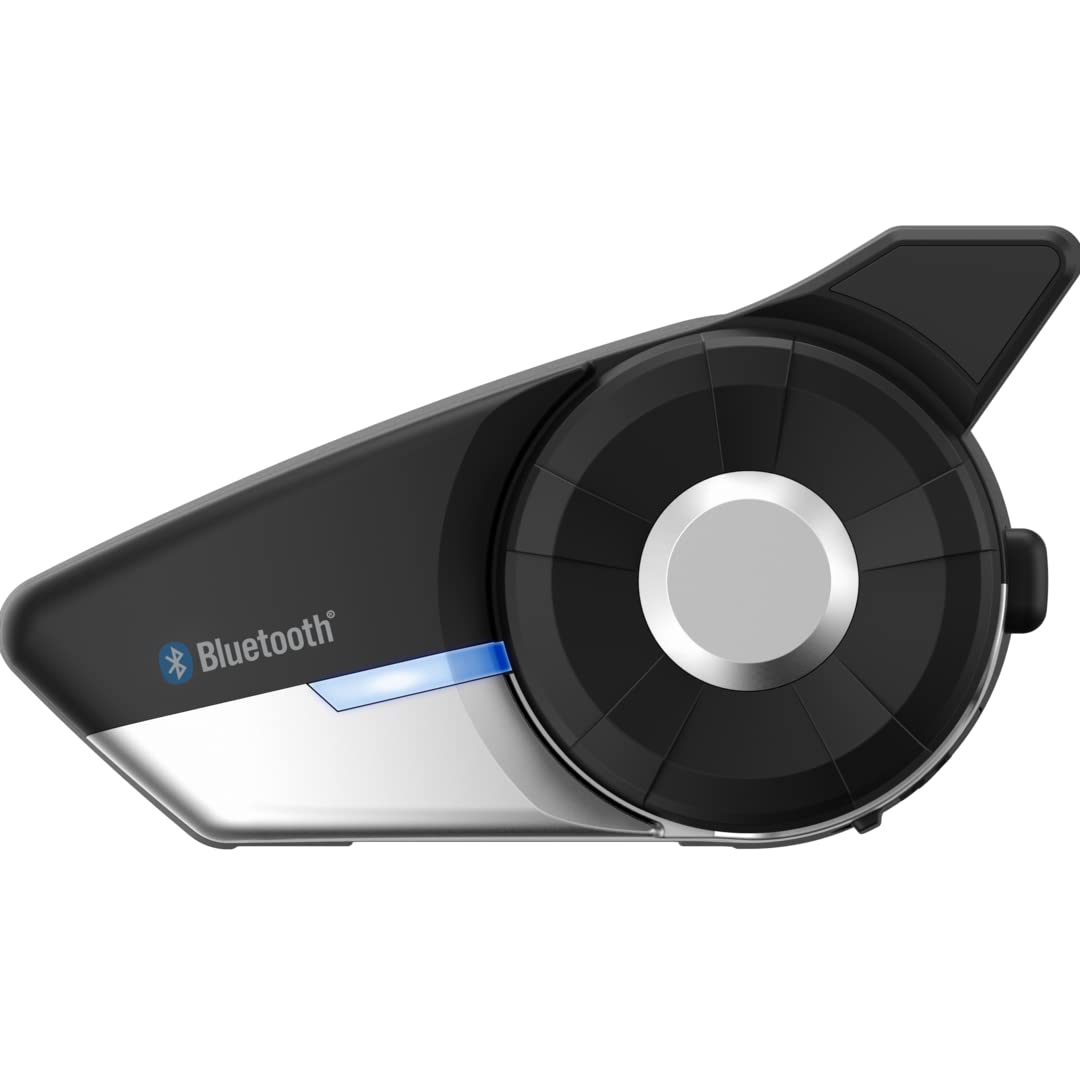 Sena 20S EVO Motorcycle Bluetooth Headset - Premium HD Speakers, Noise Cancellation, Intercom System for Riders (Black) | Perfect for Group Riding, GPS Navigation & Hands-Free Calls