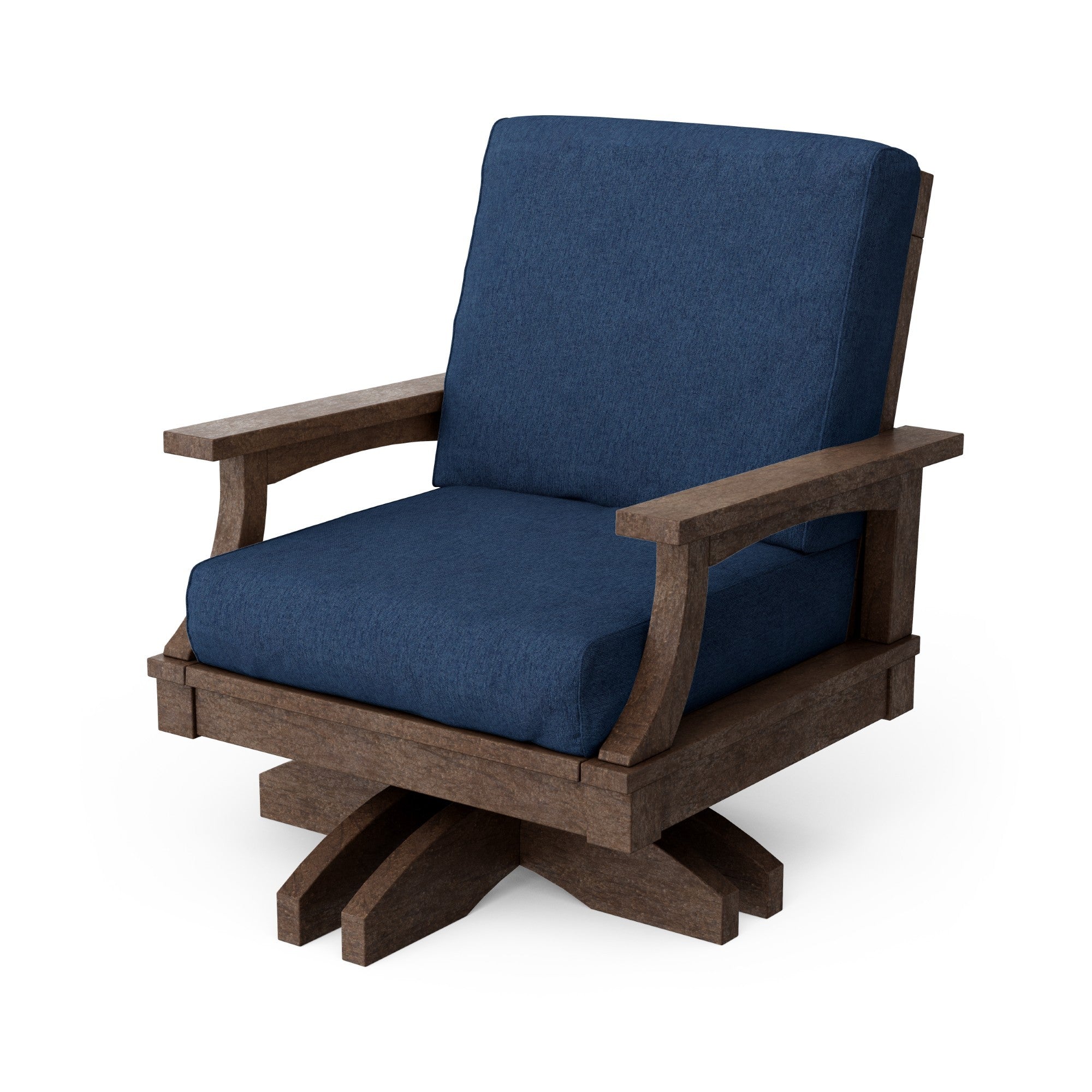 Heritage Deep Seating Swivel Chair - 360° Rotating Patio Lounge Chair with Cushions, Weather-Resistant Outdoor Furniture for Garden, Poolside & Backyard Relaxation