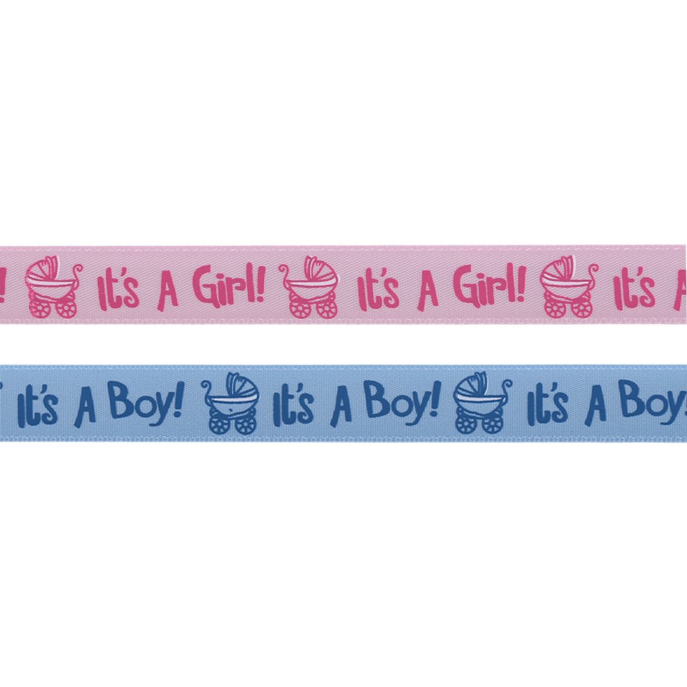 2pcs Baby Shower Christening Party Favor Gift Ribbon Roll - Pink Stain-Resistant Satin Ribbon for Newborn Celebrations, Baptism Decorations & Gift Wrapping