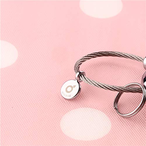 Personalized Cute Elephant Couples Keychains - Custom Engraved Keyring for Anniversary, Wedding & Birthday Gifts - Perfect for Couples, Best Friends & Romantic Occasions