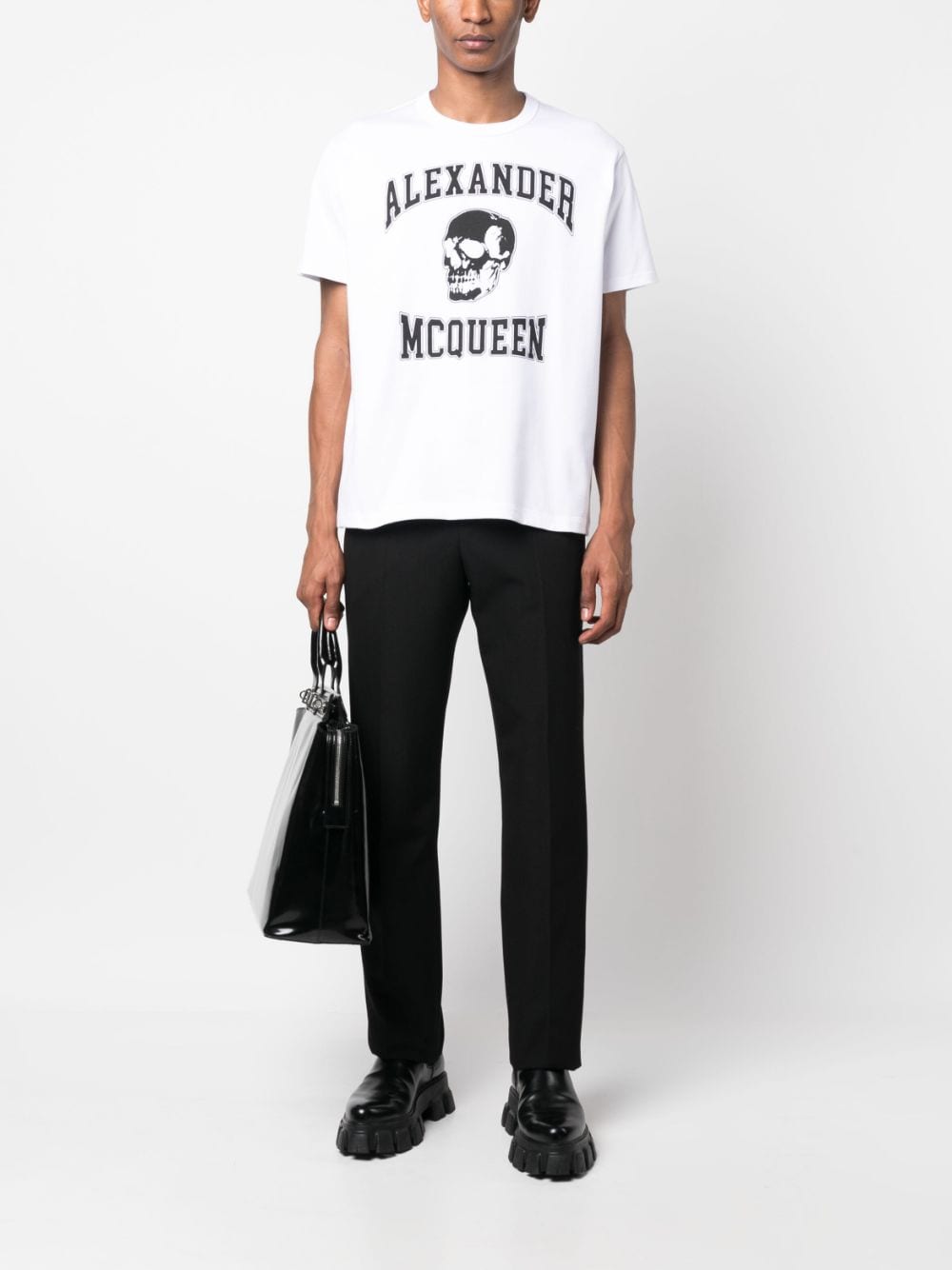 Alexander McQueen Men's White T-Shirts & Polo Shirts - Luxury Casual Wear for Everyday & Special Occasions