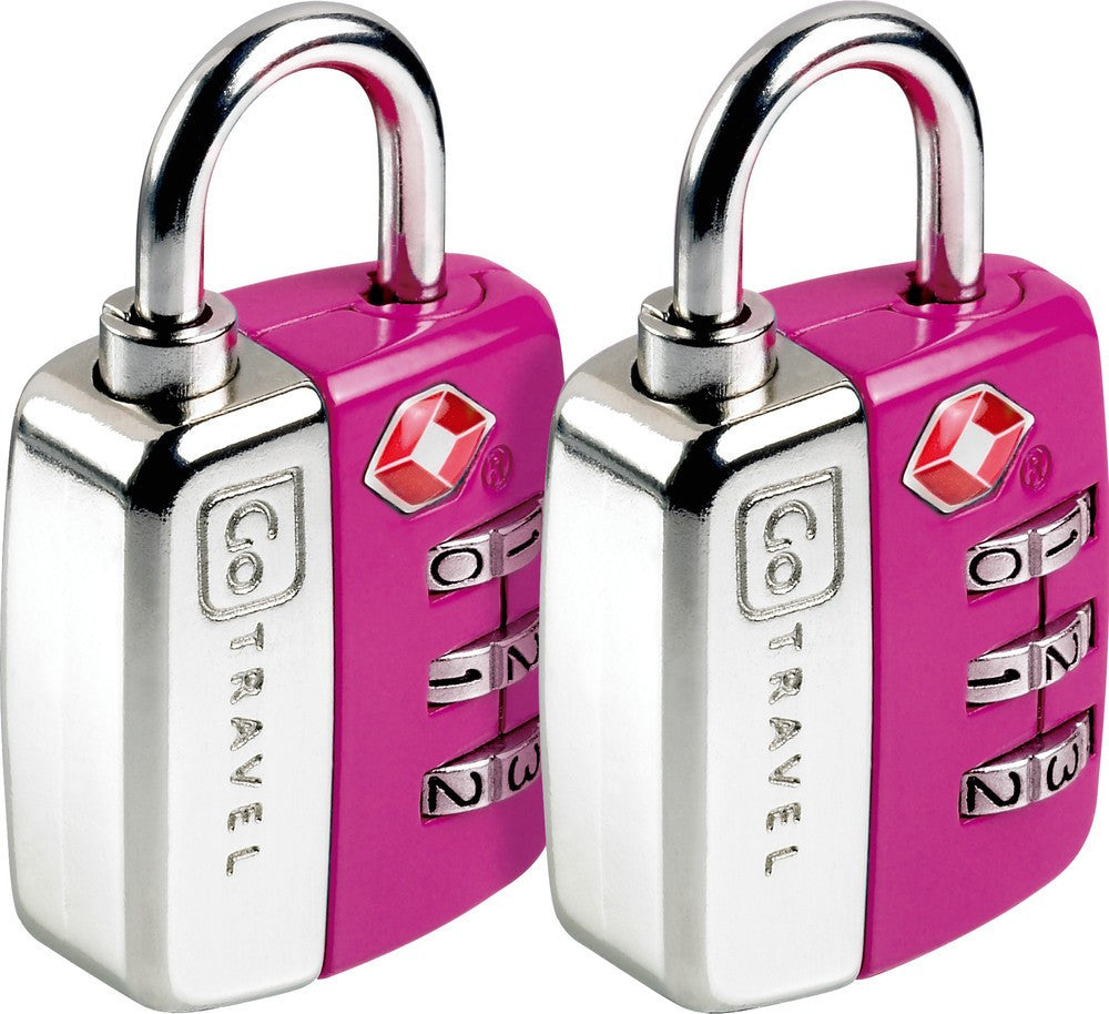 Go Travel Twin Travel Sentry® TSA Approved Luggage Lock Set - Secure Your Suitcases for Airports, Hotels & Backpacking Trips