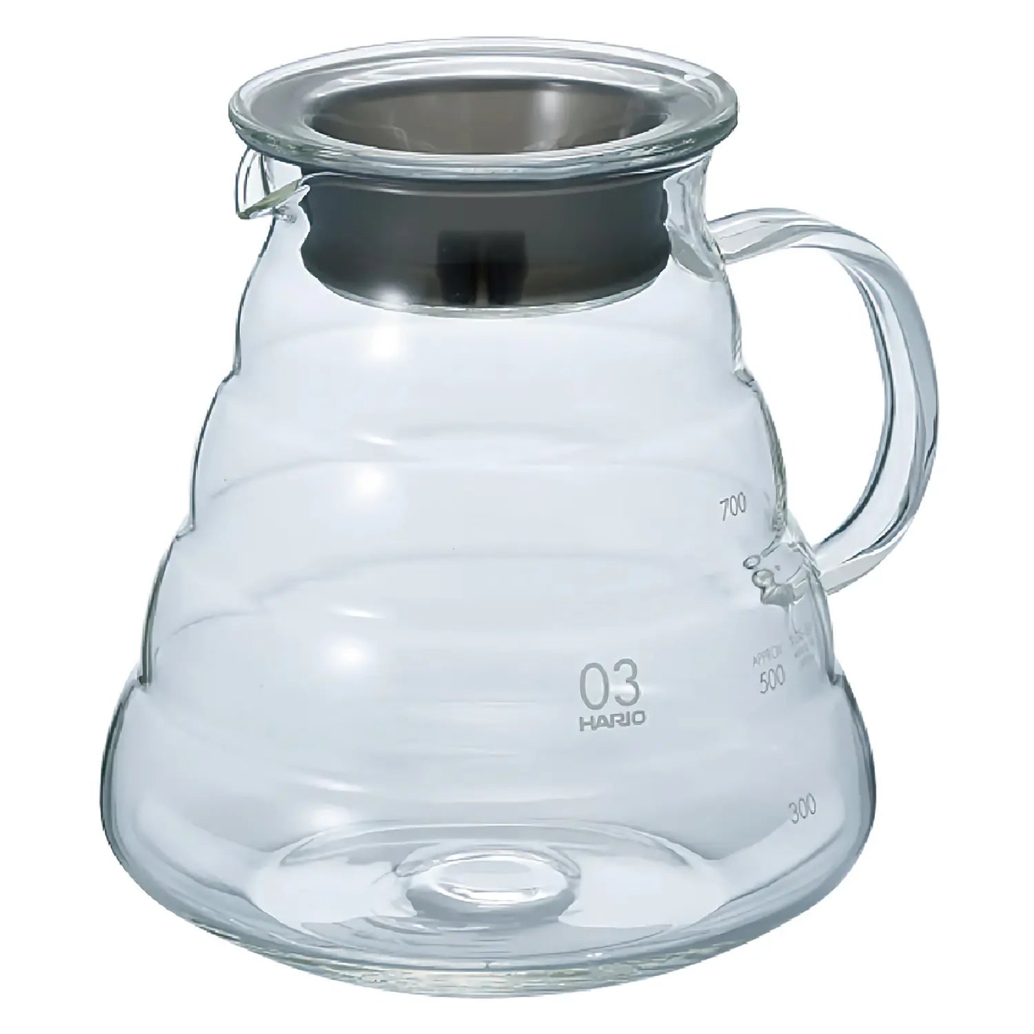 Hario V60 Heat Resistant Glass Coffee Server - Clear Dripper Carafe for Pour Over Coffee Brewing - Perfect for Home Baristas & Specialty Coffee Lovers