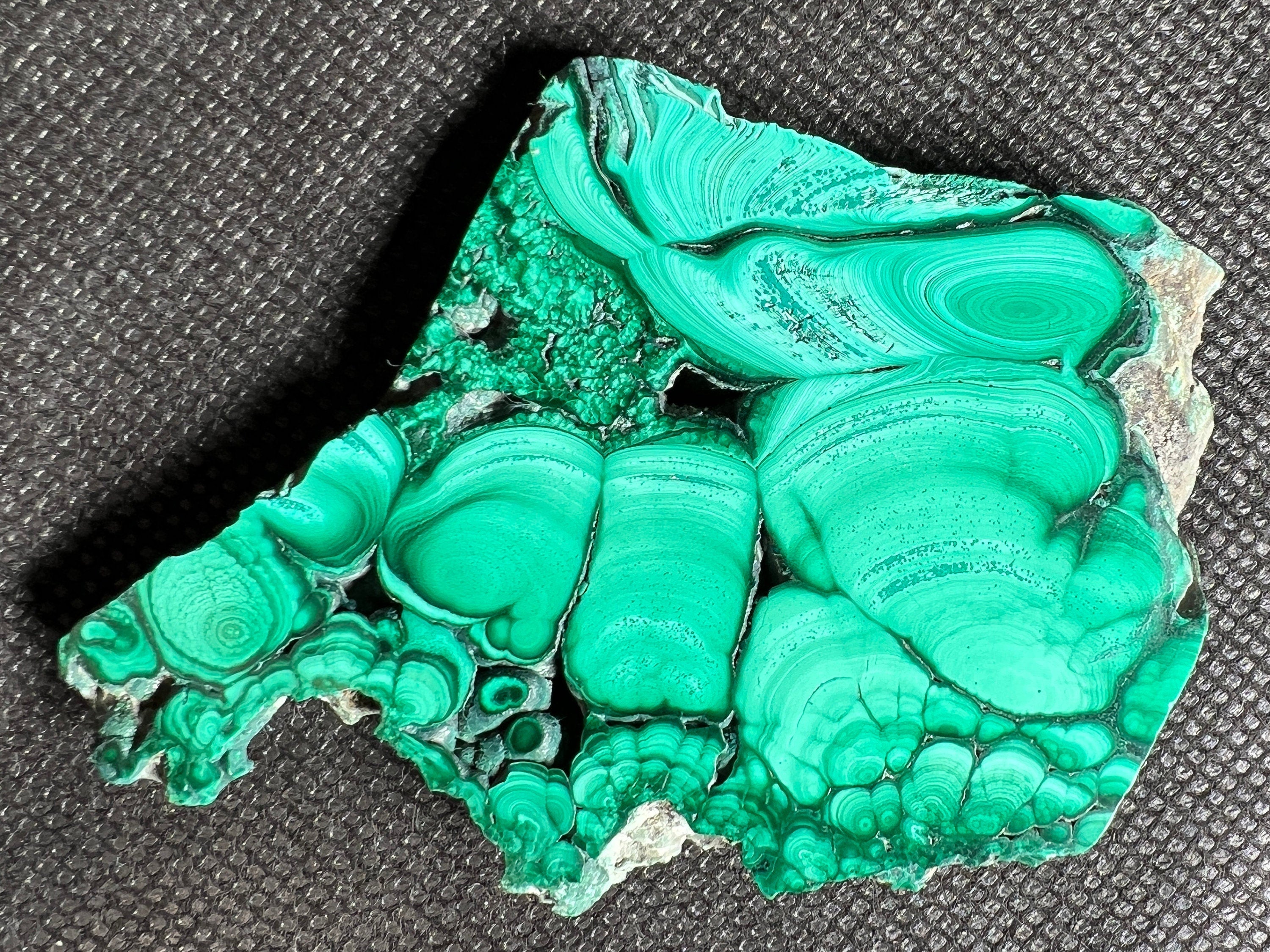 Premium MALACHITE Crystal Slab - Natural Green Malachite Stone for Jewelry Making, Unique Gifts & Home Decor (50483) | Perfect for Healing Crystals Collection, Meditation Space & Luxury Interior Design