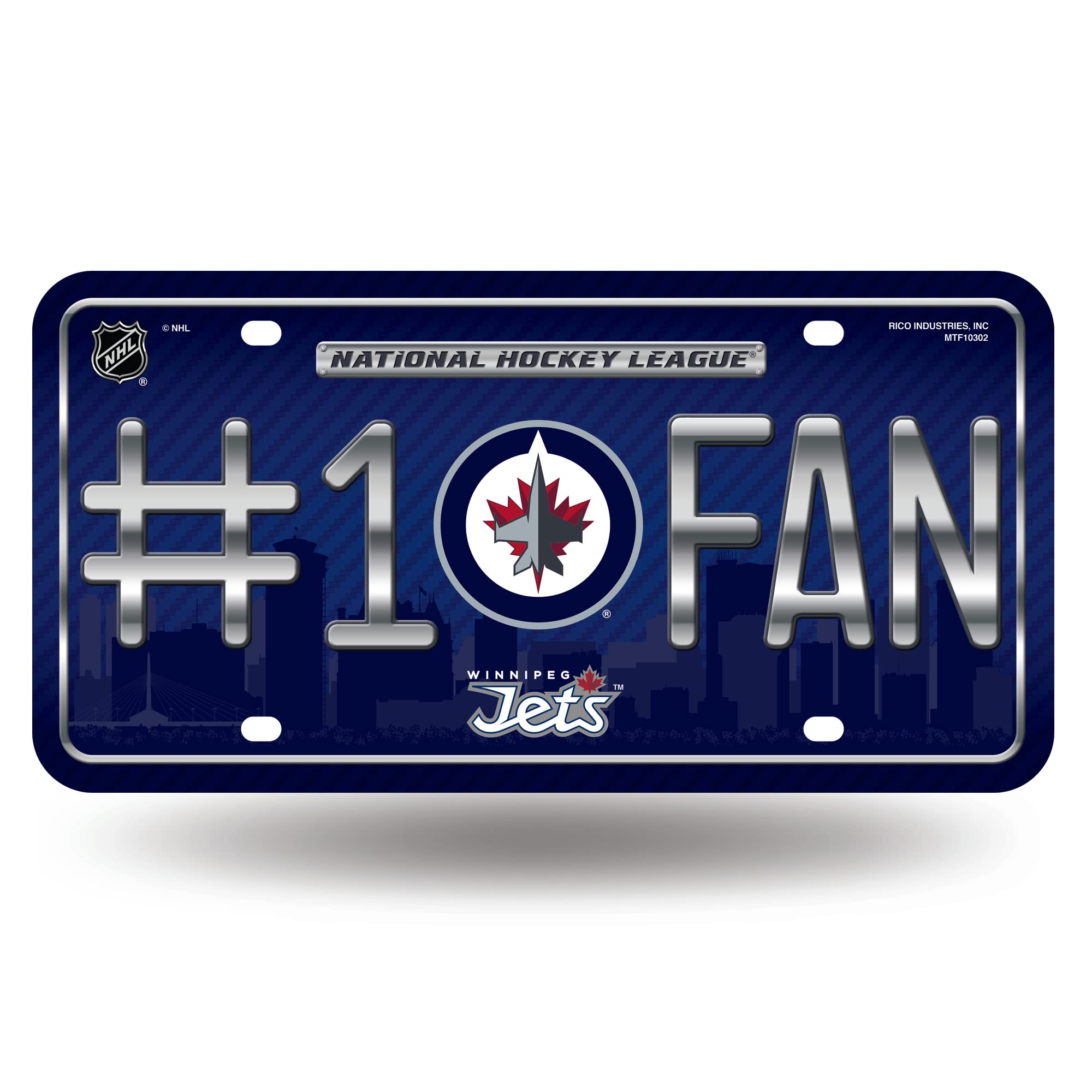 NHL #1 Fan Metal License Plate Tag - Personalized Car Accessory for Hockey Lovers - Perfect for Tailgating & Game Day Decor