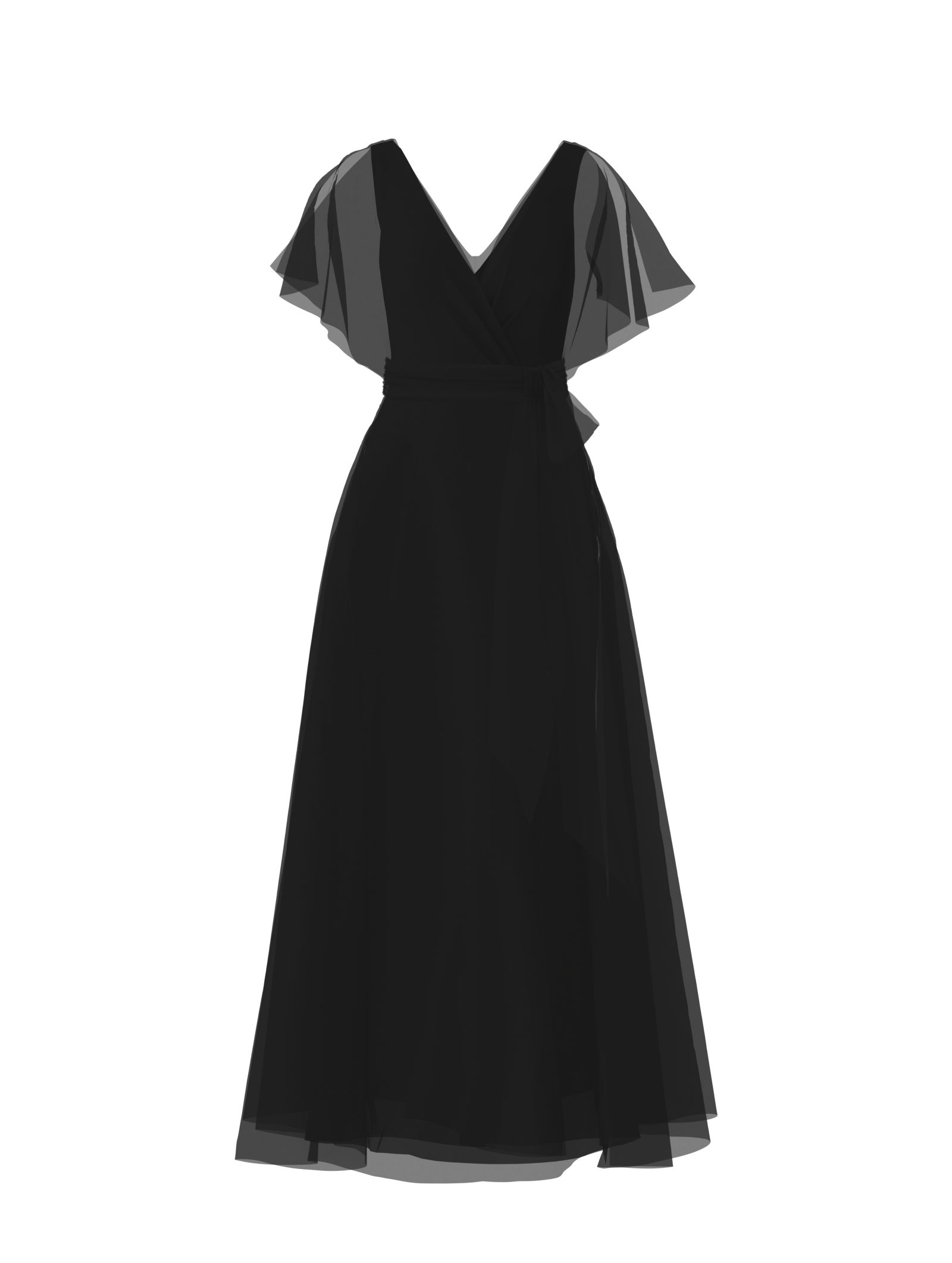 Elegant Black Ava Bodice with Cerisa Skirt and Sash Belt - Perfect for Evening Dinners, Cocktail Parties & Formal Events