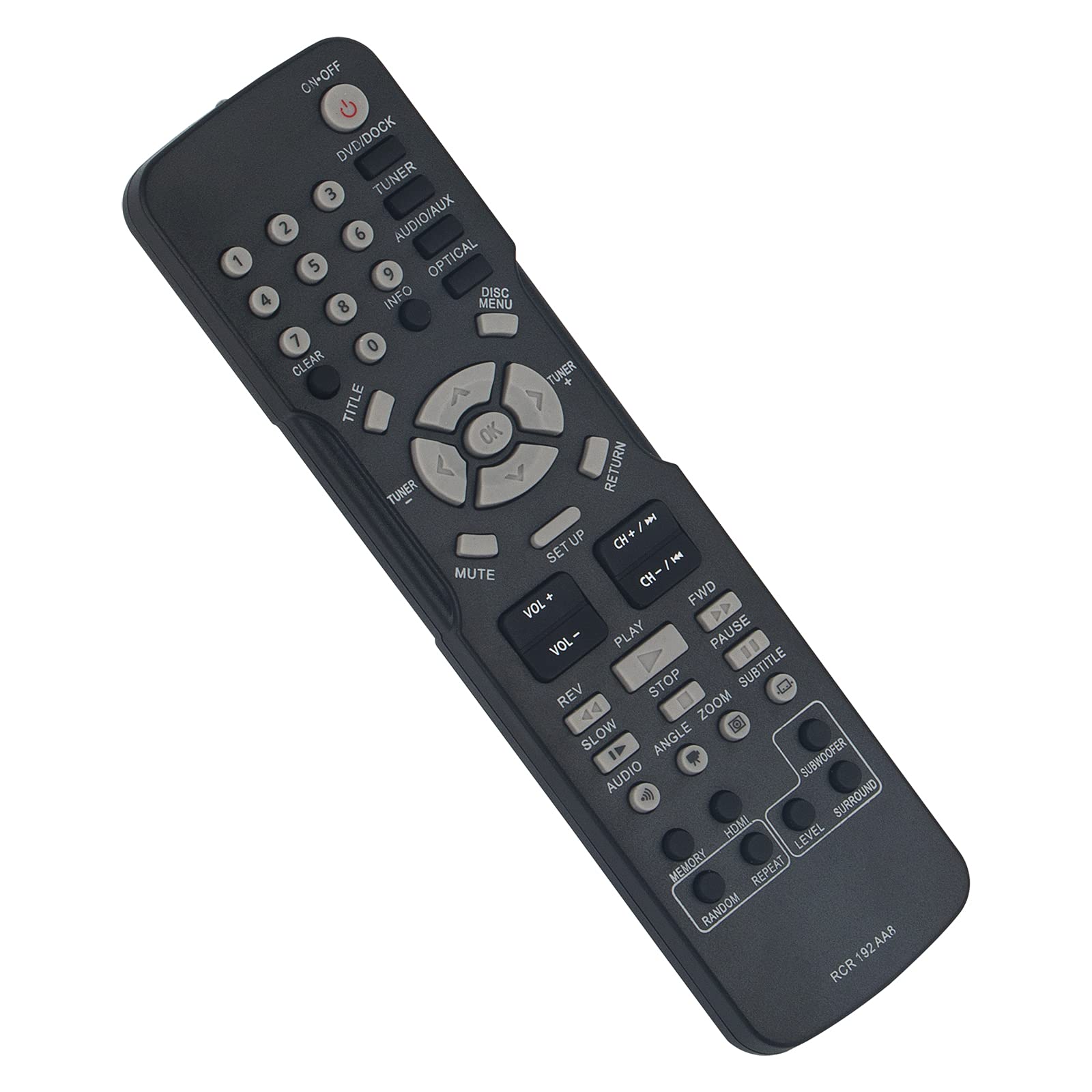 RCR192AA8 Replacement Remote Control for RCA RCR-192AA8 DVD Player & Rtd316wi Home Theater System - Compatible with RCA Devices | Perfect for Home Entertainment & Media Room Setup