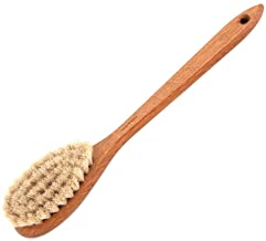Iris Hantverk Natural Oak Wood Bath Brush with Long Handle - Exfoliating & Massaging Back Scrubber for Spa, Shower & Relaxation