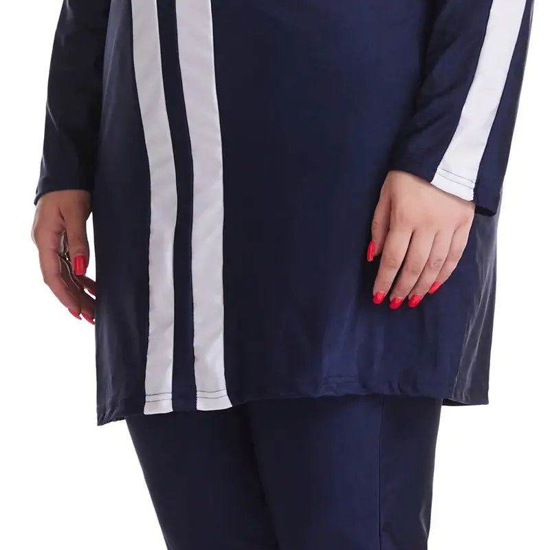 Modest Plus Size Burkinis Swimwear Set for Muslim Women - Full Coverage Islamic Swimsuits for Beach, Pool & Water Activities