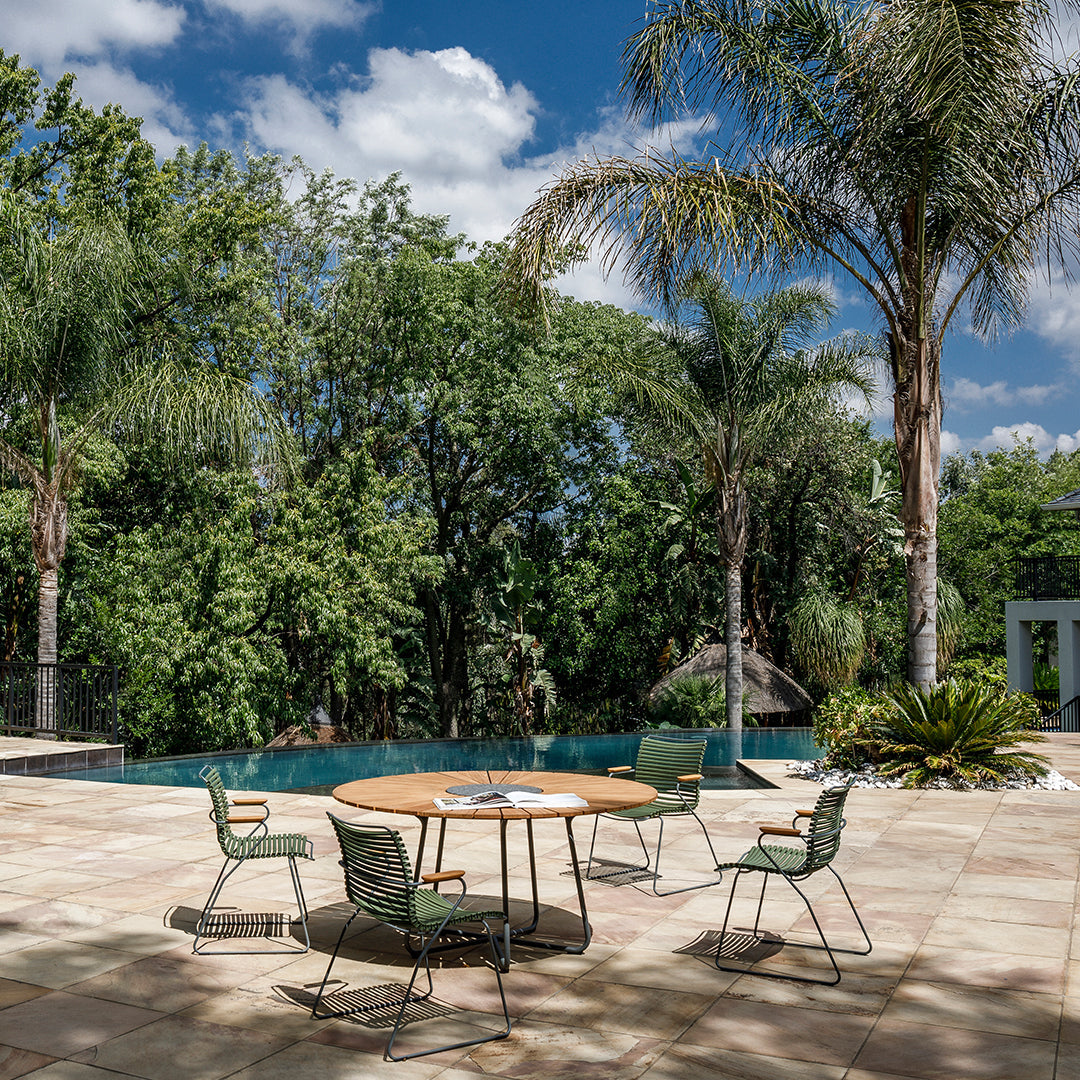 Click Outdoor Dining Chair with Armrests - Patio, Garden, Poolside & Deck Furniture - Waterproof & Weather-Resistant for Outdoor Use