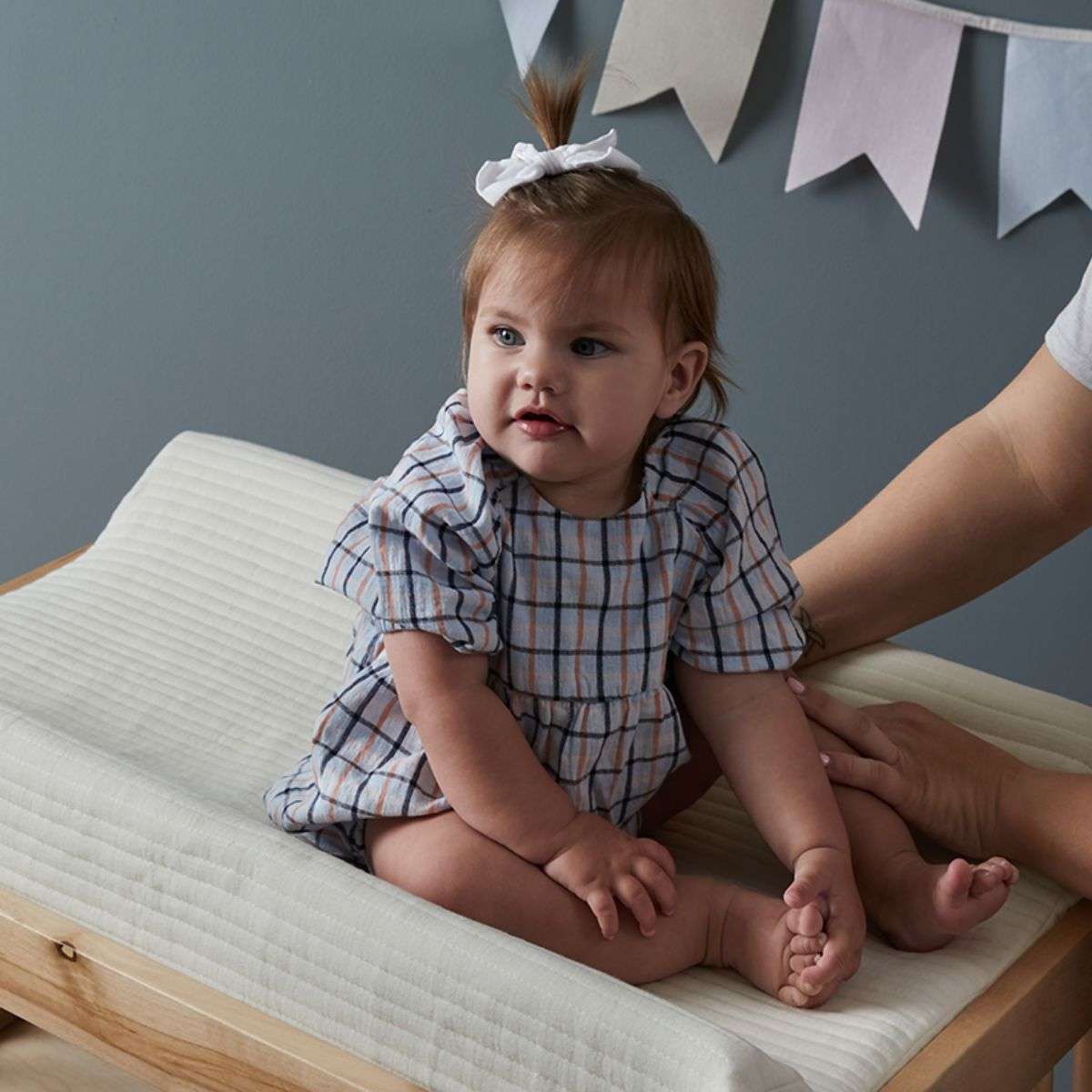 Premium Cotton Changing Pad Cover - Soft, Breathable & Waterproof - White - Perfect for Baby Nursery, Diaper Changing & Travel