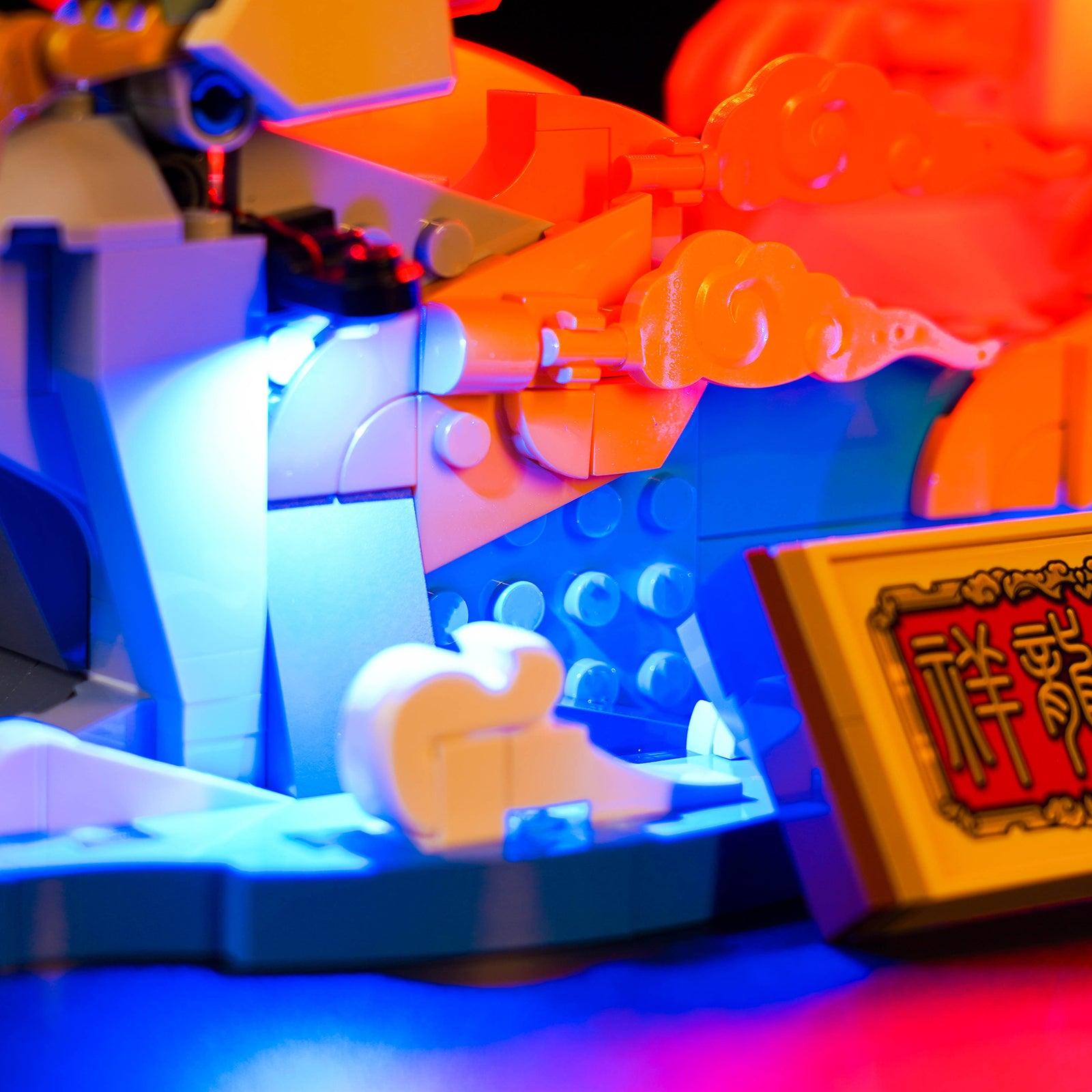 LEGO Spring Festival Auspicious Dragon 80112 Light Kit - LED Building Blocks Lighting Set for Chinese New Year Decorations | Perfect for Home Display, Gift Giving & Holiday Festivities