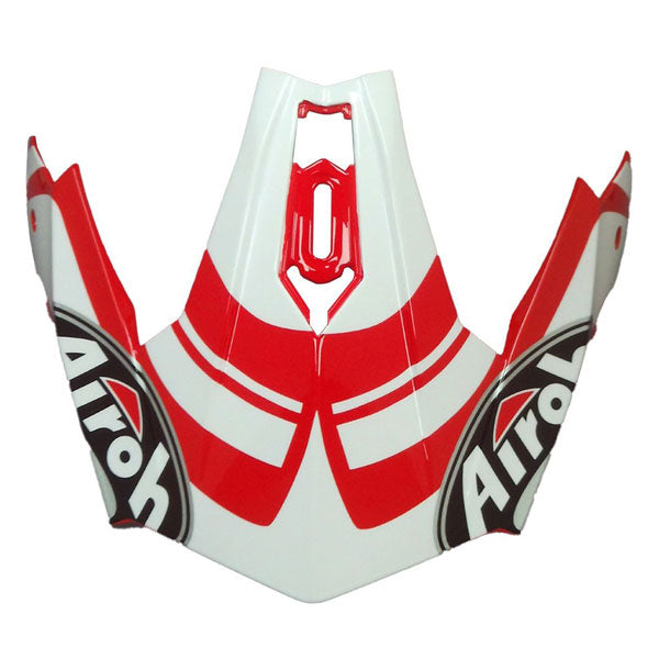 Airoh Peak TRR S Vintage Gloss Red & White Motorcycle Helmet - Perfect for Street Riding and Urban Commuting