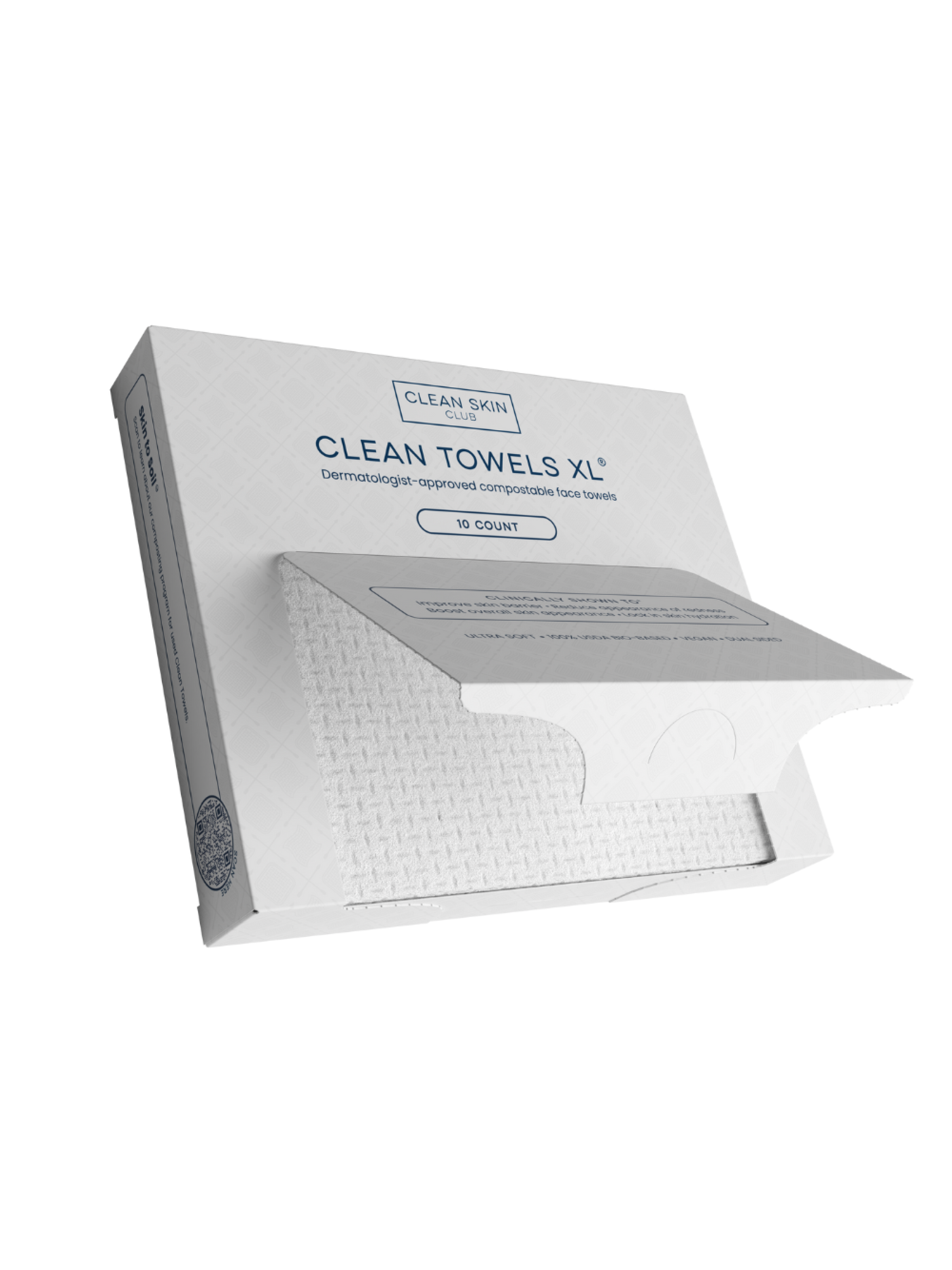 Clean Skin Club XL Disposable Facial Towels for Travel - Hypoallergenic, Soft & Absorbent - Perfect for Gym, Camping & On-the-Go Skincare
