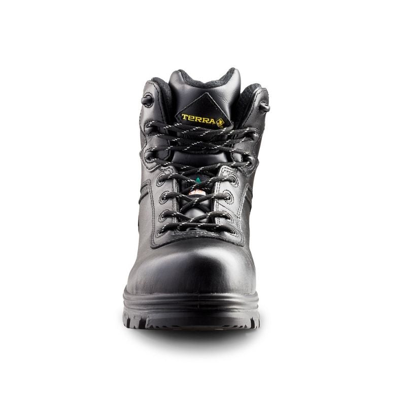 Terra Quinton Men's Composite Toe Hiker Work Boot - Waterproof Steel Toe Safety Shoes for Construction & Hiking - Black (Model 835265) - Ideal for Outdoor Work, Landscaping & Heavy Duty Jobs