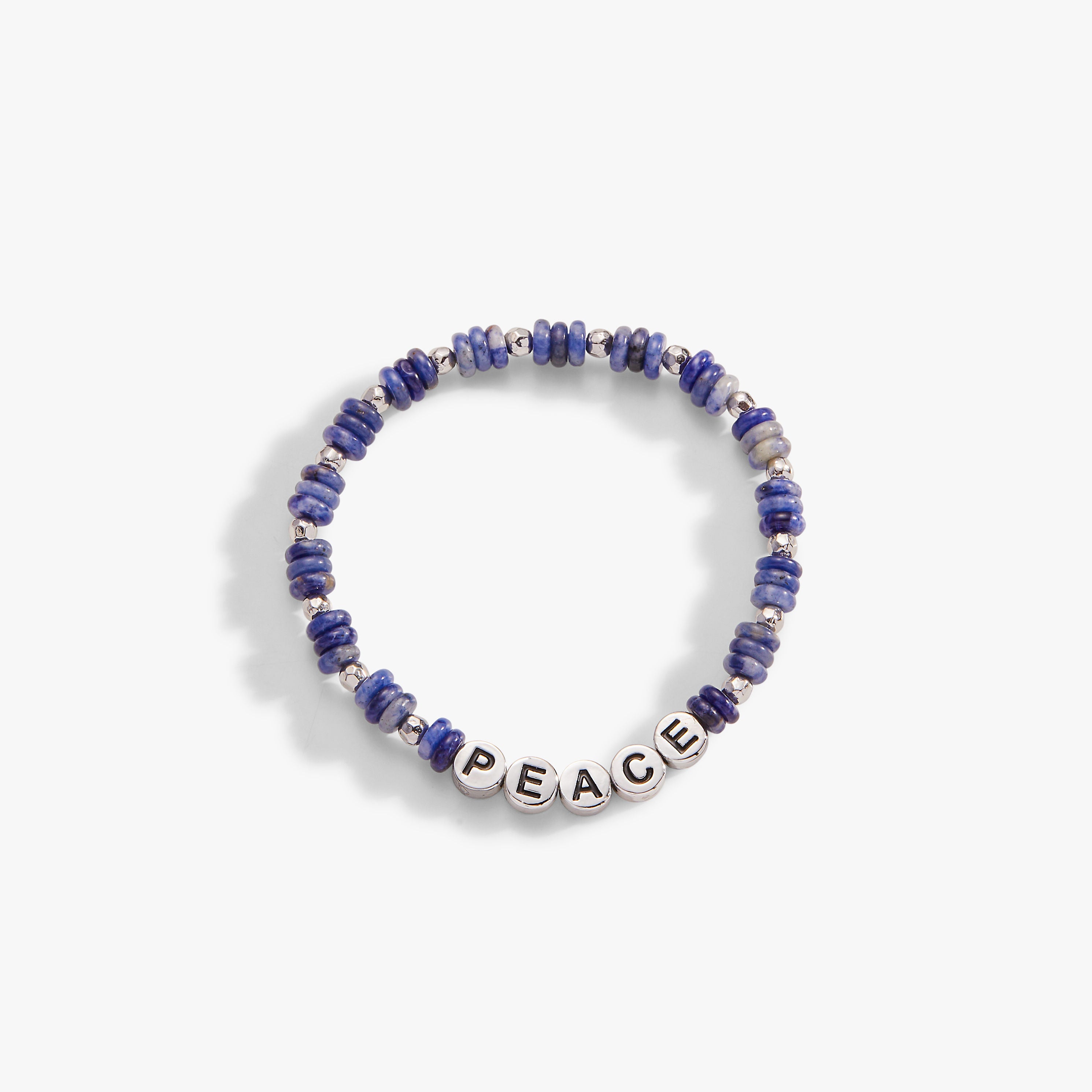 Peace Sodalite Stretch Bracelet - Healing Crystal Jewelry for Stress Relief & Positive Energy - Perfect for Meditation, Yoga & Everyday Wear