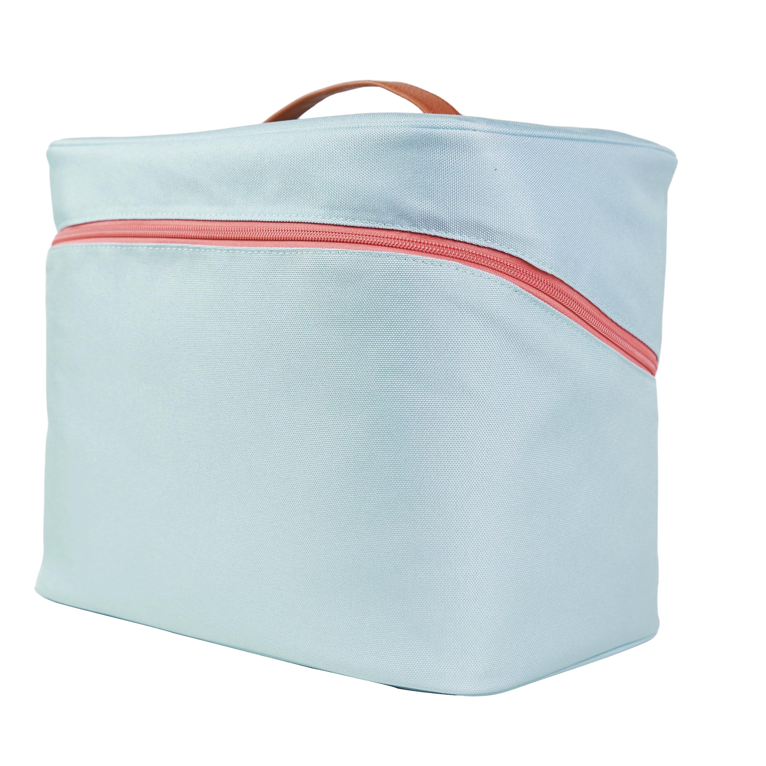 Erin Condren Large Organizer Case - Stylish Sea Glass Multi-Purpose Travel Bag with Removable Dividers & Vegan Leather Handle | Perfect for Toiletries, Makeup, Jewelry Storage | Ideal for Travel, Home Organization & Daily Essentials