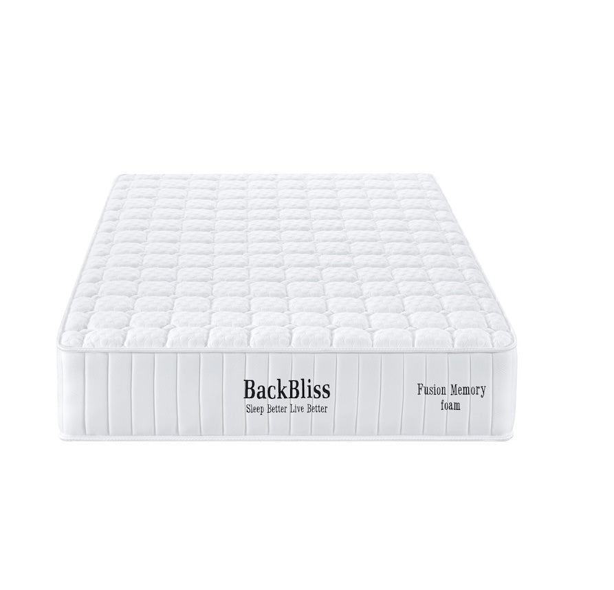 Back Bliss Fusion Memory Foam Mattress - Queen Size Orthopedic Support for Back Pain Relief - Perfect for Bedroom, Guest Room & RV Use