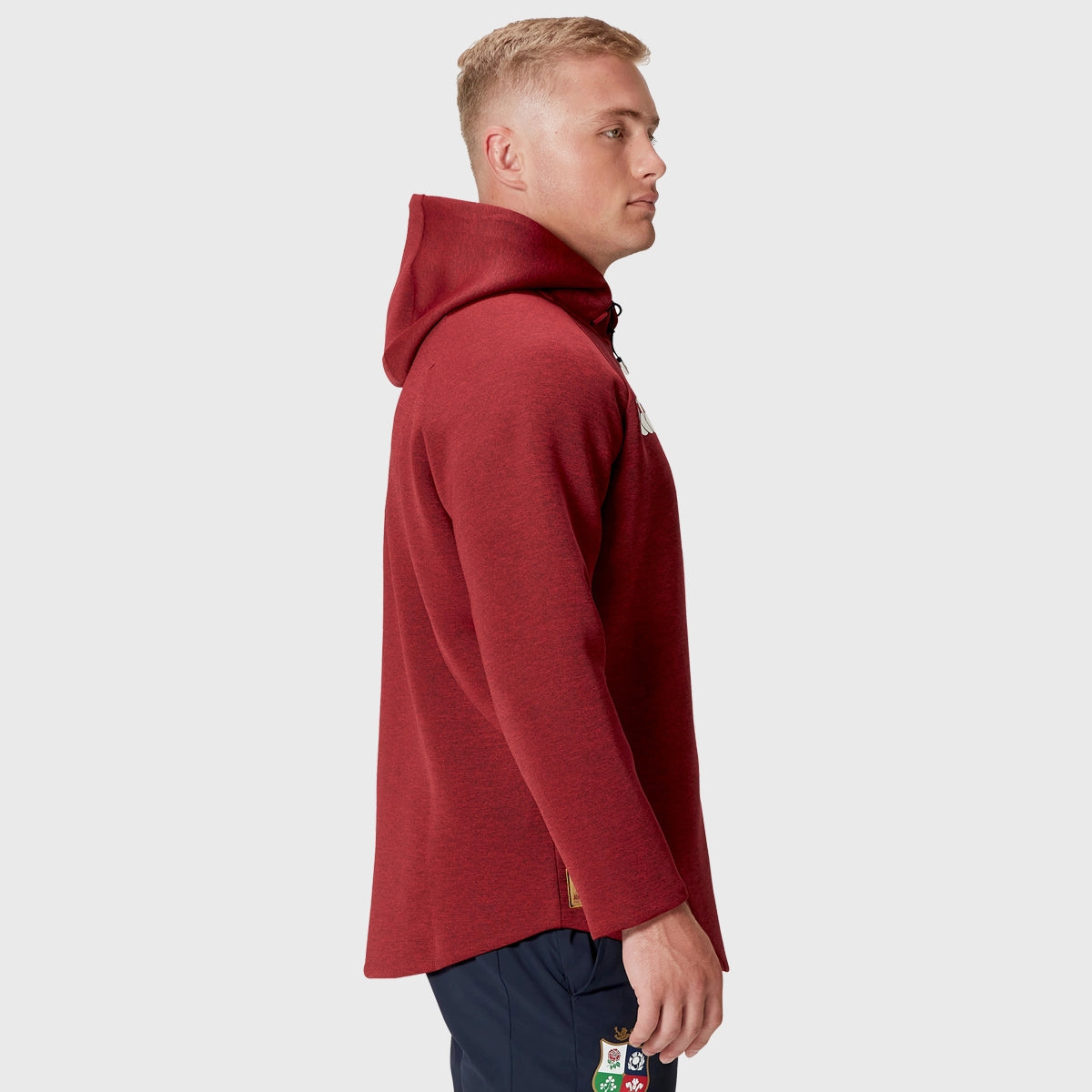 Canterbury British & Irish Lions Men's Everest Hoody - Red Rugby Hooded Sweatshirt for Training & Match Days - Perfect for Fans & Players