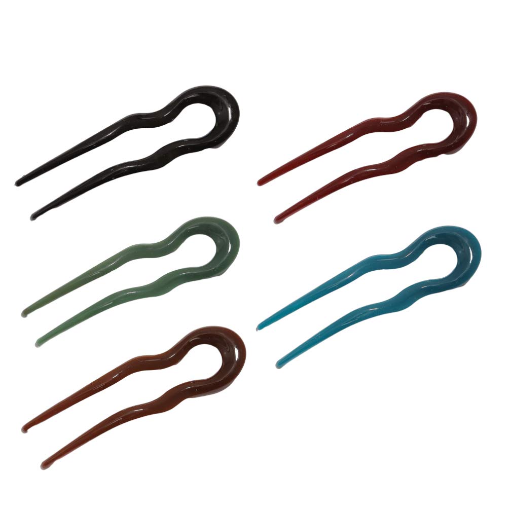 5Pcs French Hair Pin Set - U Shaped Hairpins, Hair Chopsticks & Resin Hair Sticks for Women | Wedding, Party & Bridal Hair Accessories | Perfect for Updos, Buns & Special Occasions
