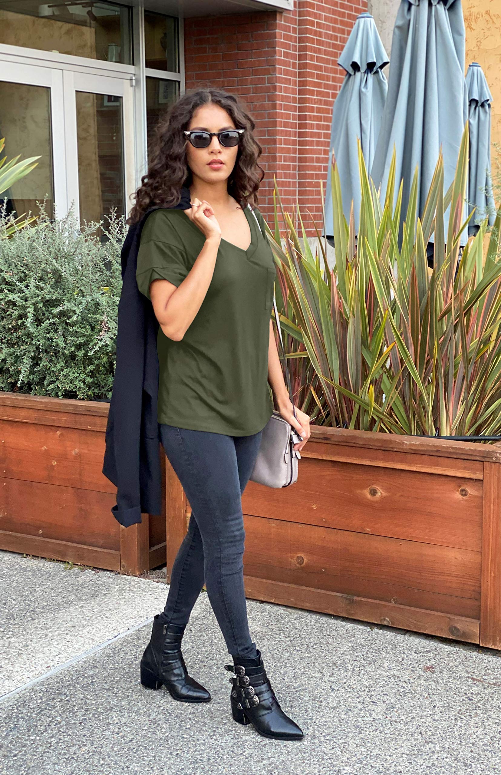 Women's Casual V-Neck T-Shirts Pack - Short Sleeve Tops for Everyday Wear in Regular & Plus Sizes | Perfect for Work, Gym, and Weekend Outfits