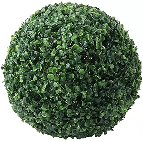 UV Protected Artificial Boxwood Topiary Ball - 36cm Lifelike Faux Plant for Indoor & Outdoor Decor - Perfect for Garden, Wedding, Balcony, Backyard, and Home Decoration