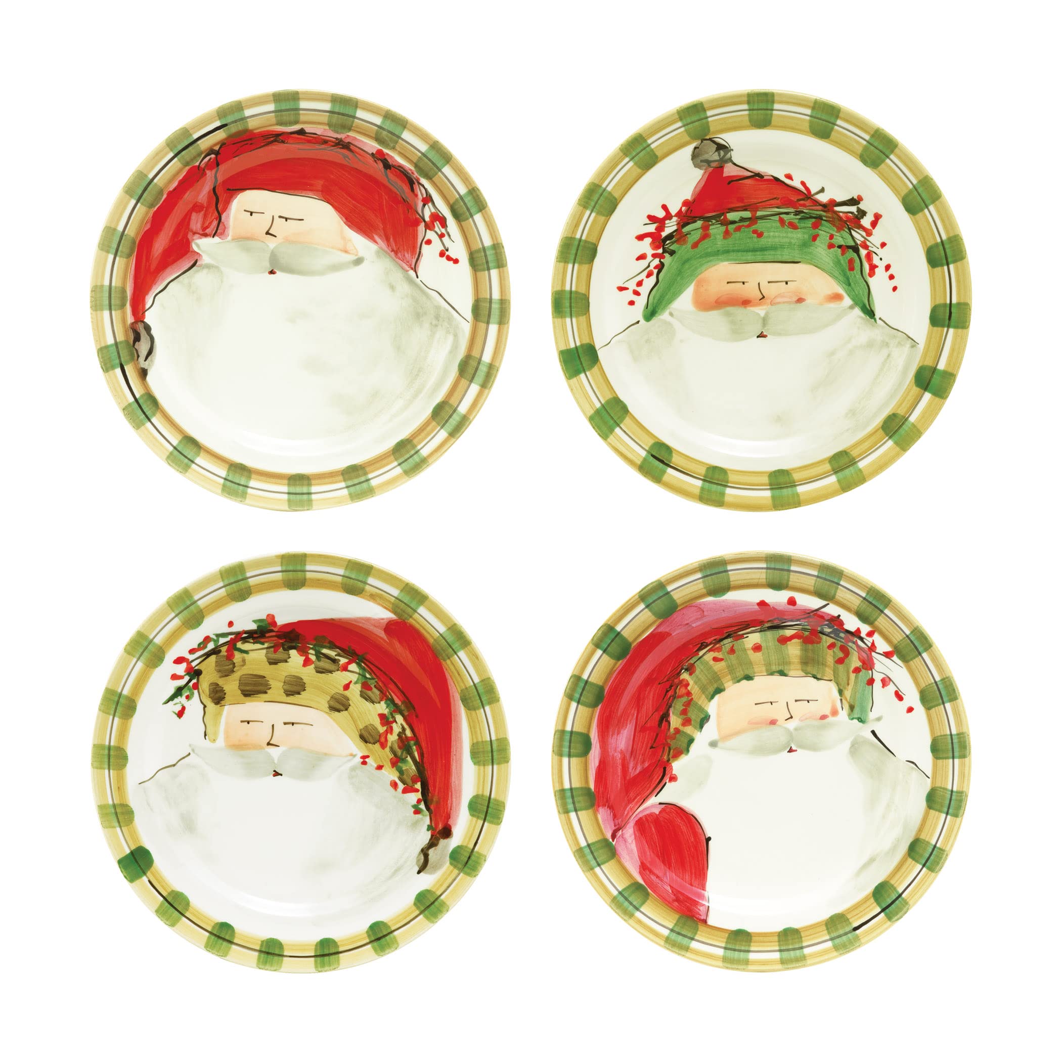 Vietri Old St. Nick Assorted Round Salad Plates 8.5