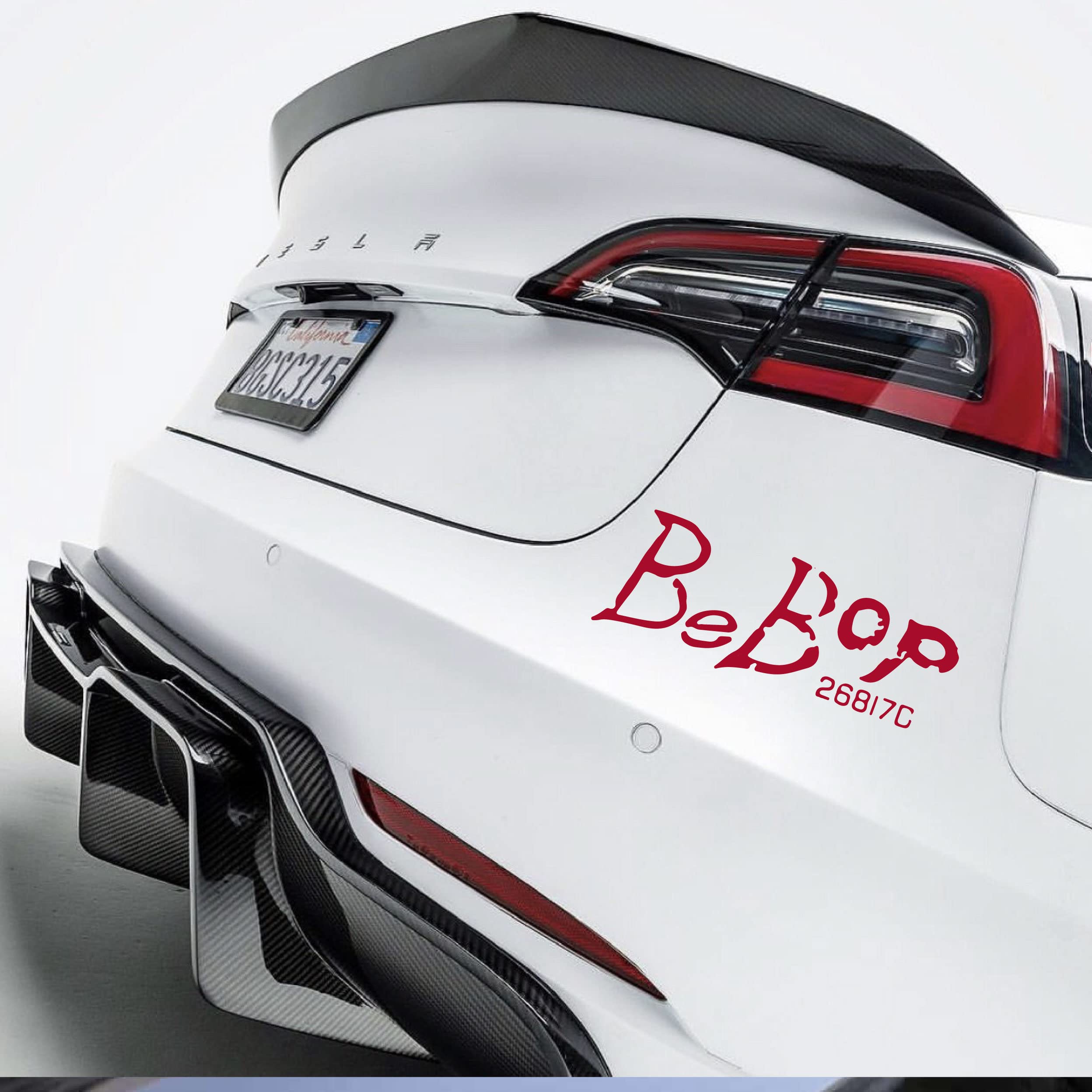 Dark Red Bebop Vinyl Decal - Premium Car Sticker for Windows, Laptops & DIY Projects - Perfect for Anime Fans & Custom Decoration
