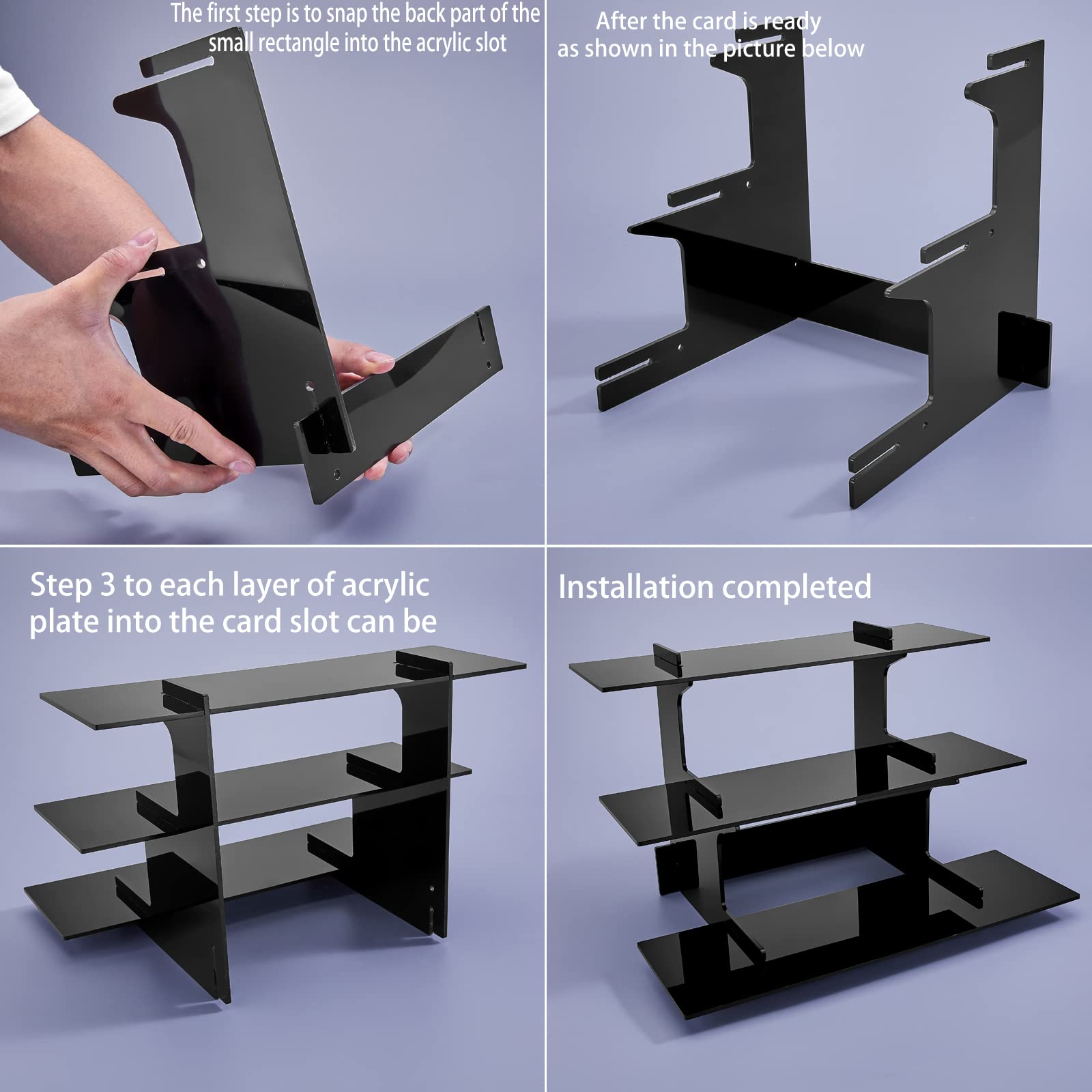 3 Tier Straight Tiered Display Stand - Portable Product & Retail Display Shelf for Farmers Market, Vendor Events, Trade Shows - Perfect for Showcasing Jewelry, Crafts, and Small Merchandise