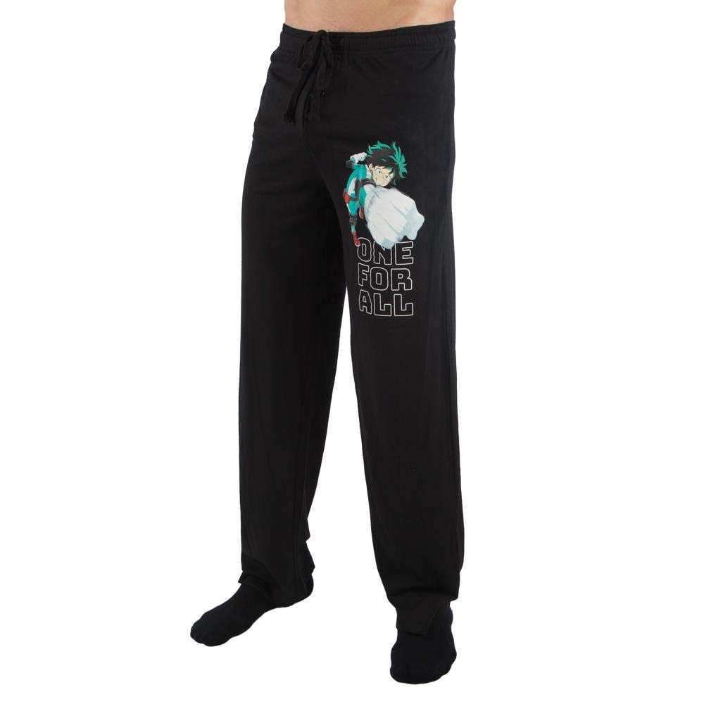 My Hero Academia One For All Sleep Pants - Anime Pajama Pants for Men & Women - Soft Cotton Lounge Pants for Cosplay, Sleepwear & Anime Fans