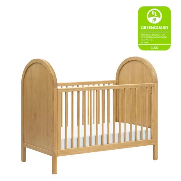 Babyletto Bondi 3-in-1 Convertible Crib in Honey - Modern Nursery Furniture for Newborn to Toddler | Perfect for Small Spaces & Gender-Neutral Nursery Decor