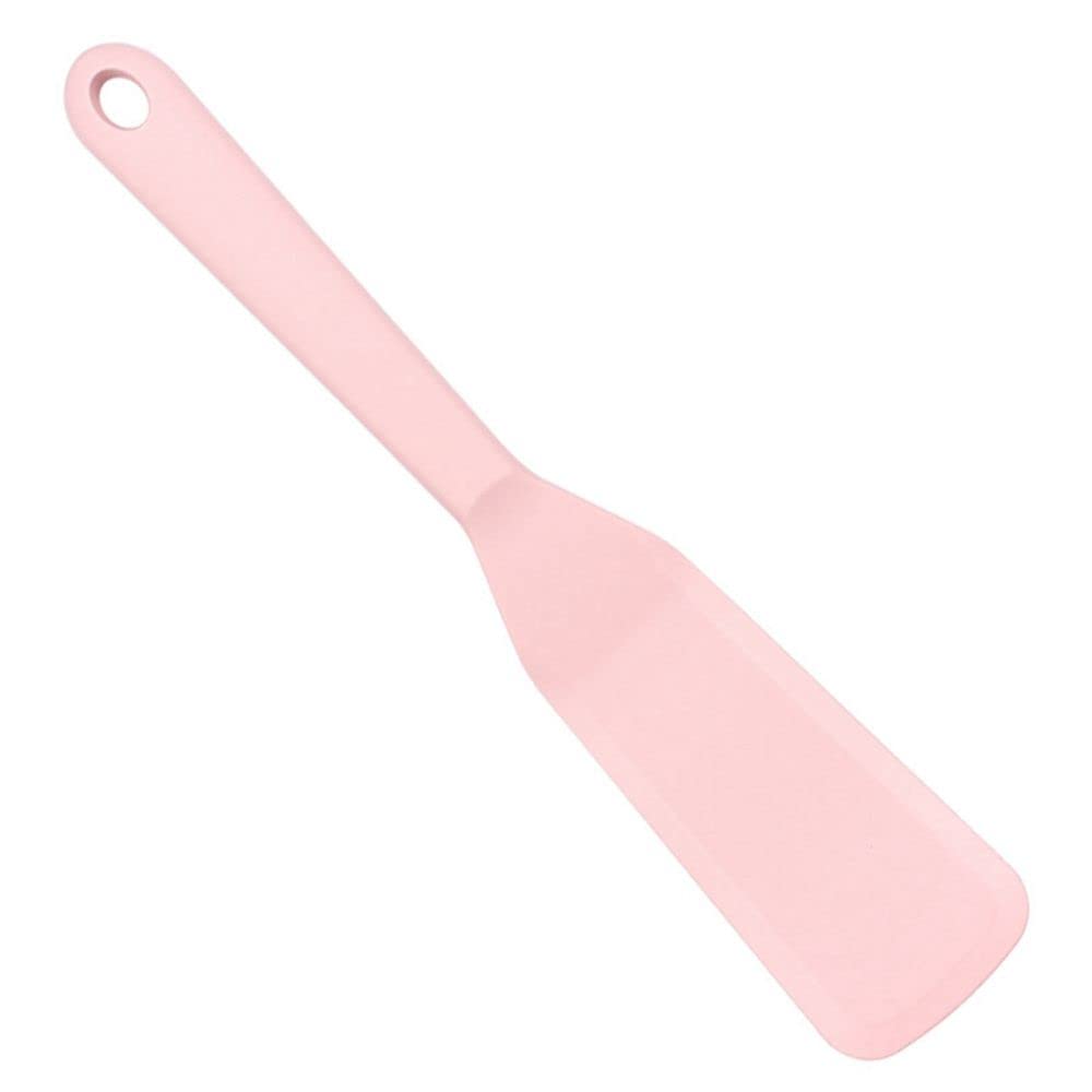 BAUT Non-Stick Silicone Spatula - Heat Resistant Kitchen Turner for Omelette, Pancakes, Eggs & Steak - Safe Cooking Utensil for Flipping, Scraping & Serving - Perfect for Breakfast, BBQ & Baking (Pink)