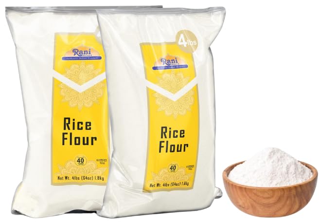 Rani Premium White Rice Flour 64oz (4lbs) 1.81kg - All Natural, Gluten-Free, Vegan, Non-GMO, Kosher Certified | Authentic Indian Origin | Perfect for Baking, Cooking & Gluten-Free Recipes