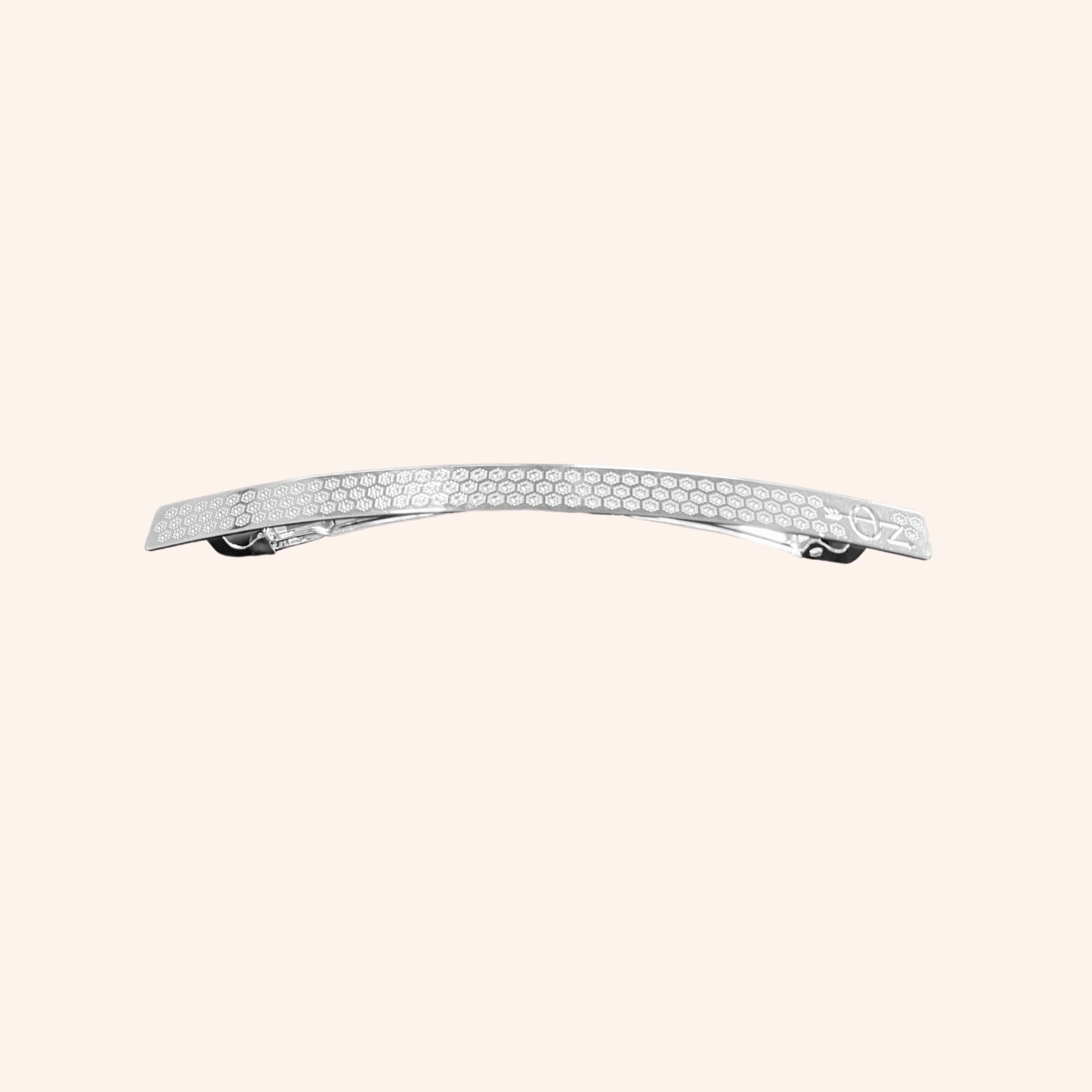 Grande Barrette Adeline Silver Hair Clip with Elegant Decor - Perfect for Weddings, Parties, and Everyday Hairstyling