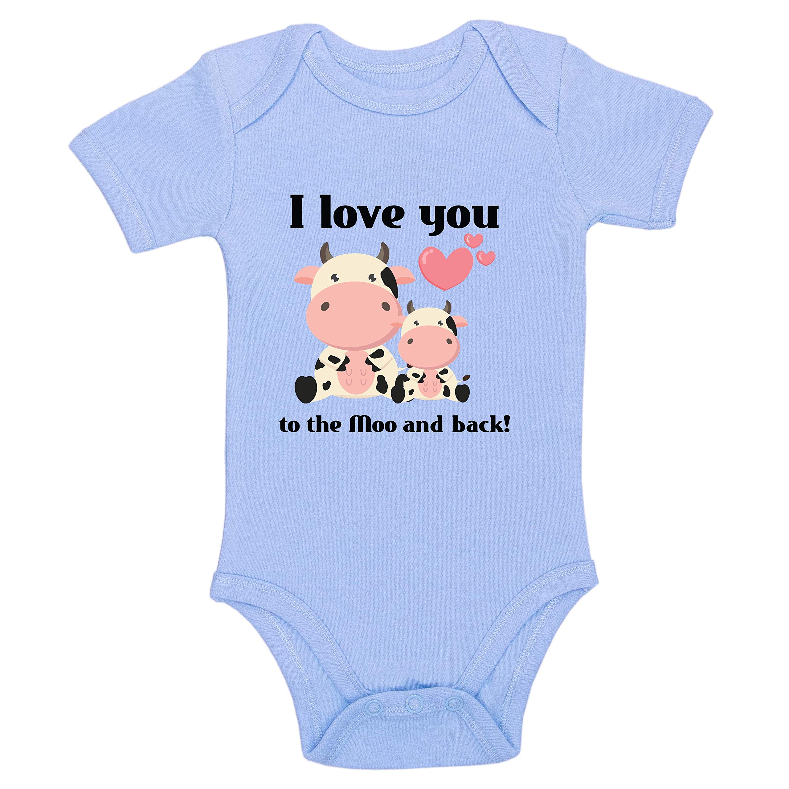 Kinacle I Love You to The Moon and Back Baby Bodysuit - Cute Infant Onesie for Newborns, Boys & Girls - Perfect for Family Photos, Birthdays & Everyday Wear