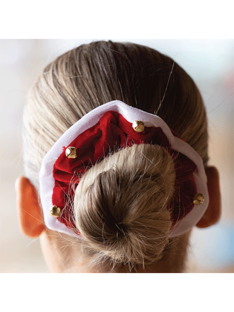 Festive Christmas Bells Hair Scrunchie - Holiday Hair Accessories for Women & Girls (Perfect for Christmas Parties, Gifts & Seasonal Styling)