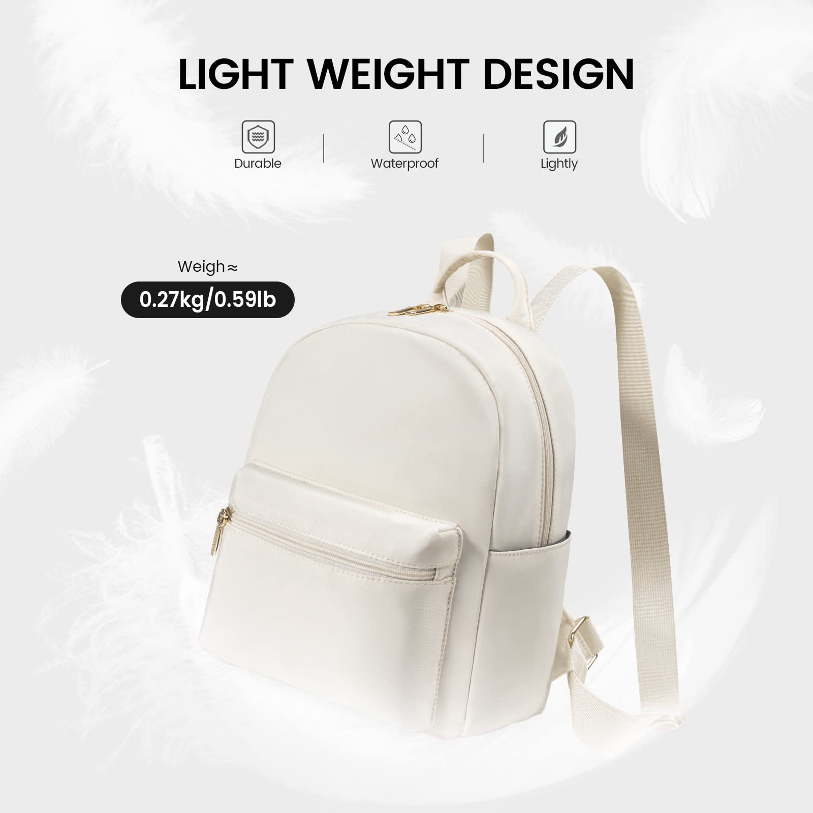 LOVEVOOK Mini Backpack for Women - Lightweight Waterproof Small Backpack Purse for Daily Use, Travel, Hiking & School - Stylish & Compact Daypack