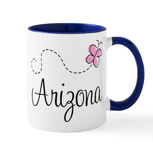 White/Navy Inside - Butterfly Arizona Mug