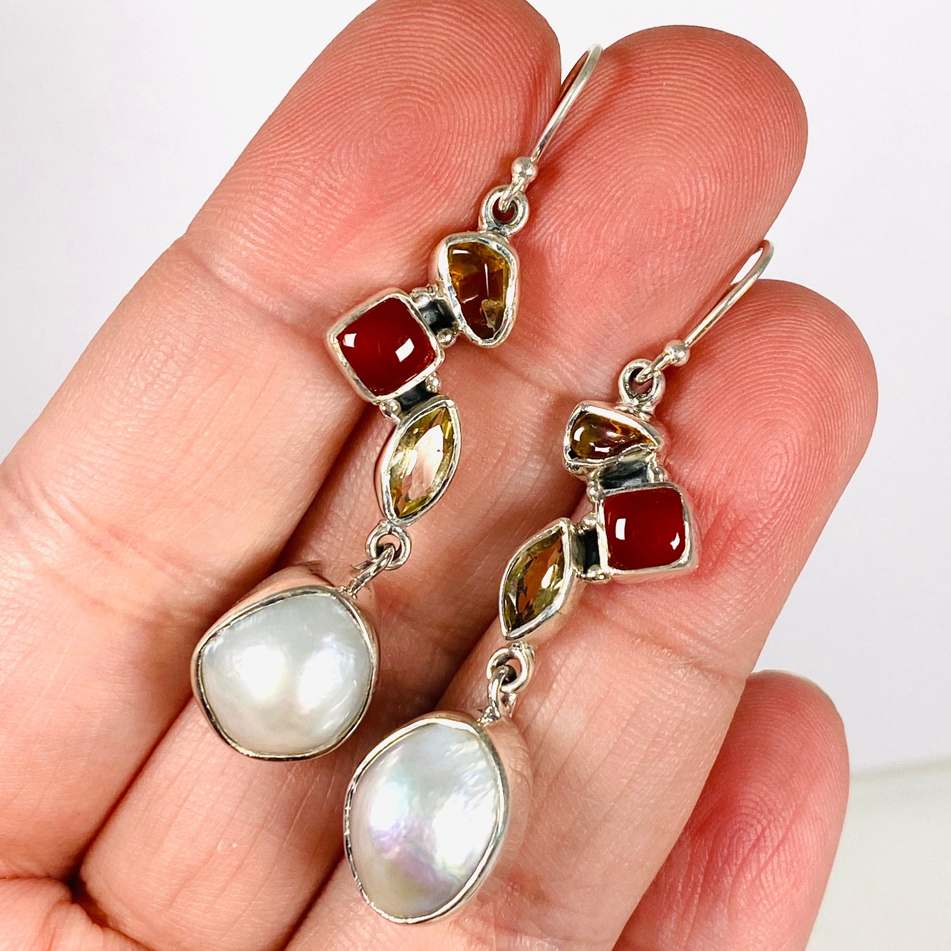 Elegant Pearl Multi-Drop Earrings E2529 - Dainty Fashion Jewelry for Women, Perfect for Weddings, Parties & Special Occasions