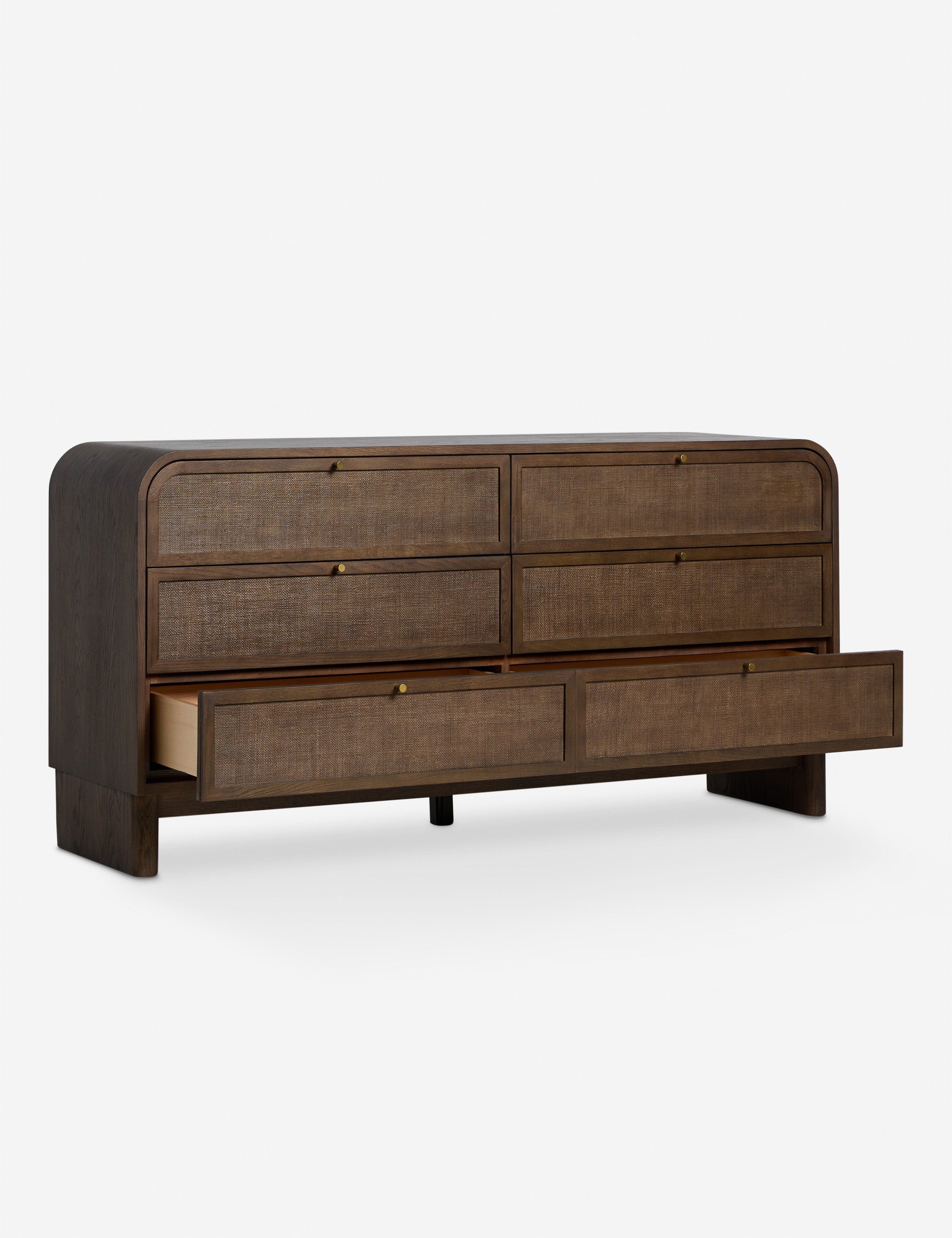 Suzette Wide Dresser - Modern 6-Drawer Wooden Chest for Bedroom Storage & Organization | Perfect for Clothes, Linens & Home Decor