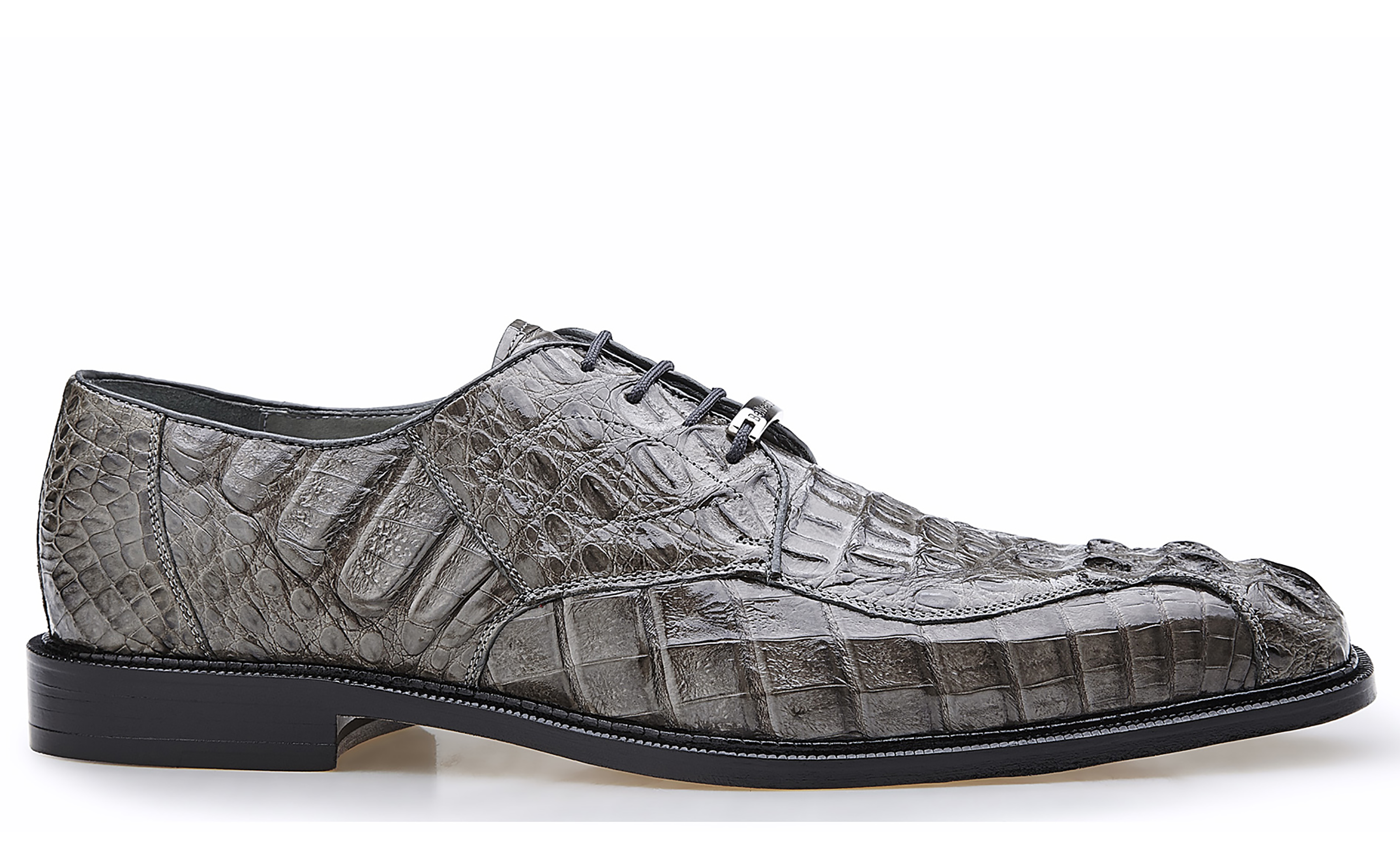 Belvedere Chapo Genuine Hornback Caiman Dress Shoes in Gray | Style 1465 | Premium Men's Formal Footwear for Business & Special Occasions