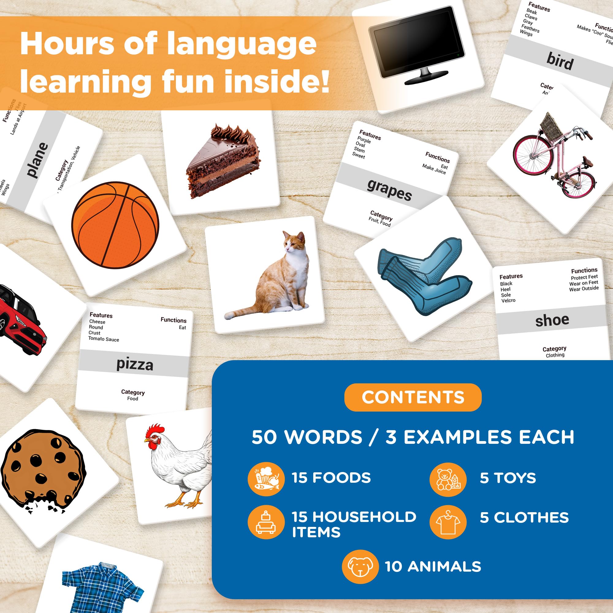 ThinkPsych First Nouns Picture Play Cards – Award-Winning Speech Therapy Flash Cards for Toddlers (150 Cards) – Autism Learning & Homeschool Materials – Ideal for Early Vocabulary Development & Language Skills