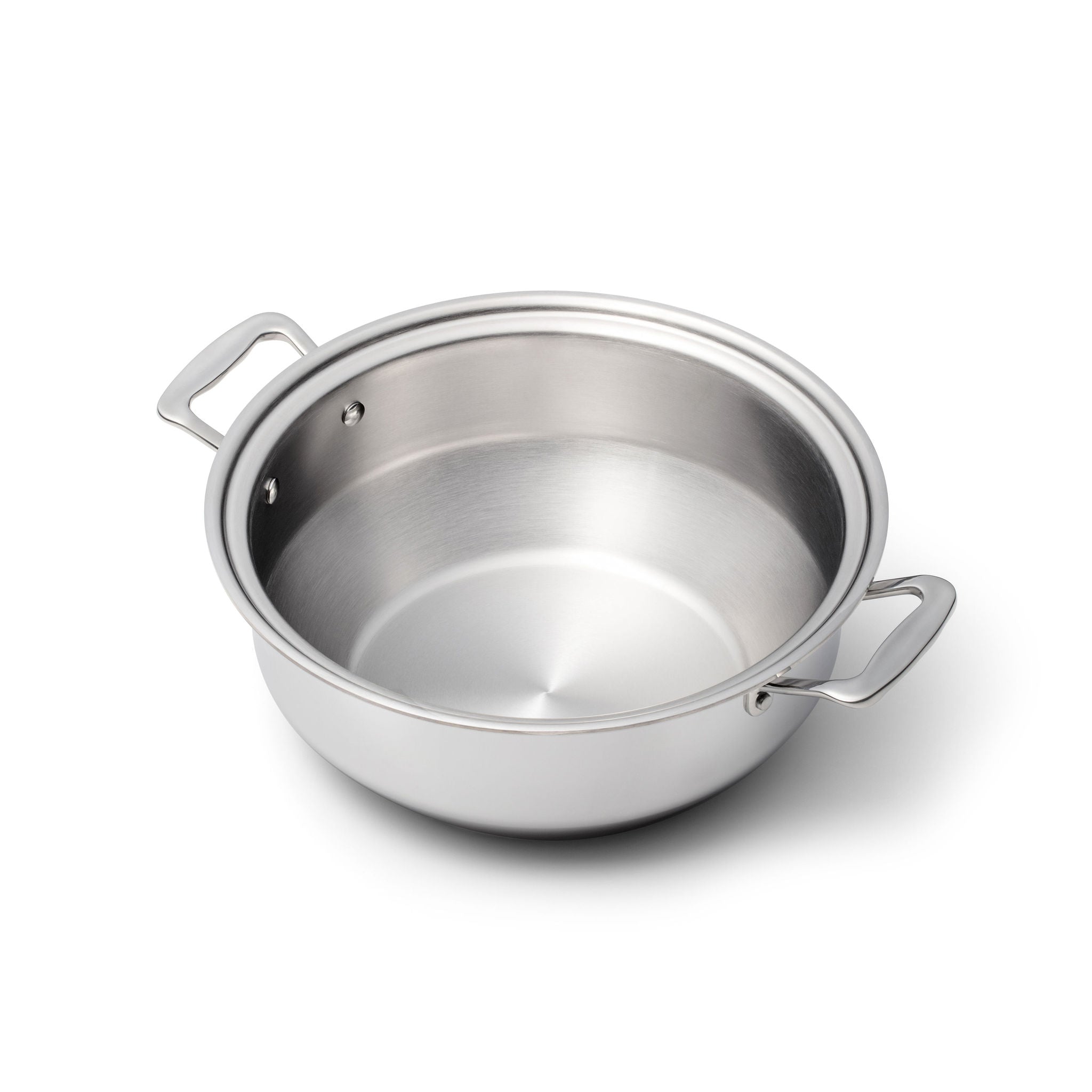 6 Quart Slow Cooker Stockpot - Stainless Steel Cooking Pot Without Base for Soups, Stews & Meal Prep - Perfect for Home Kitchens & Camping Trips
