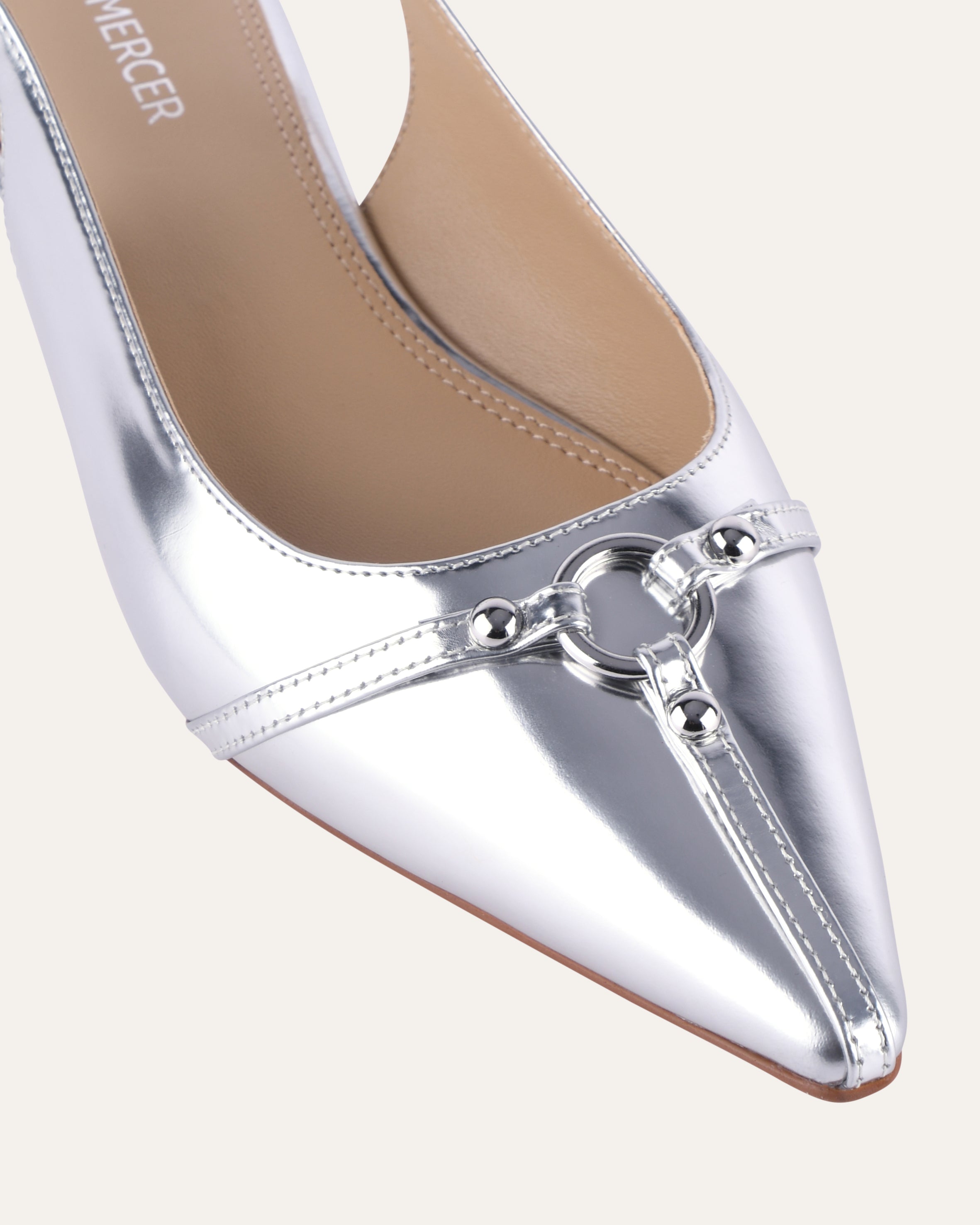 VICTORIA Women's Silver Patent Leather Ballet Flats - Comfortable Dress Shoes for Work, Wedding & Casual Outfits